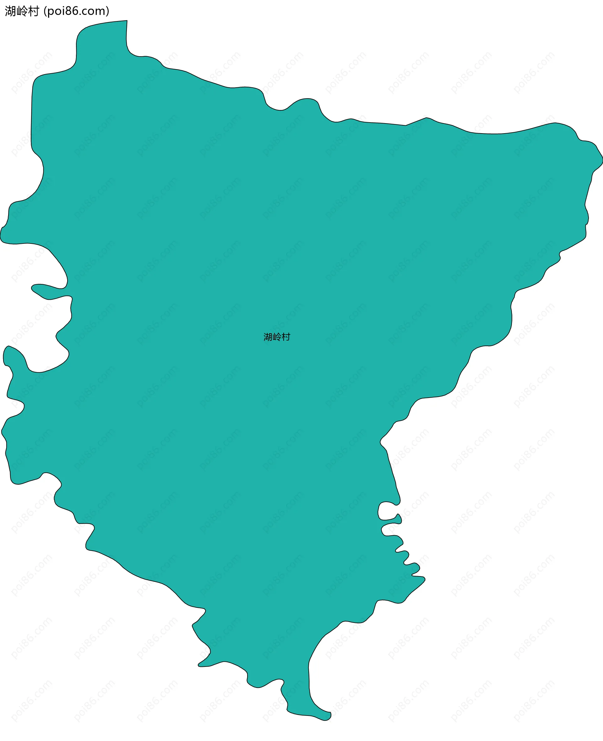 湖岭村边界地图