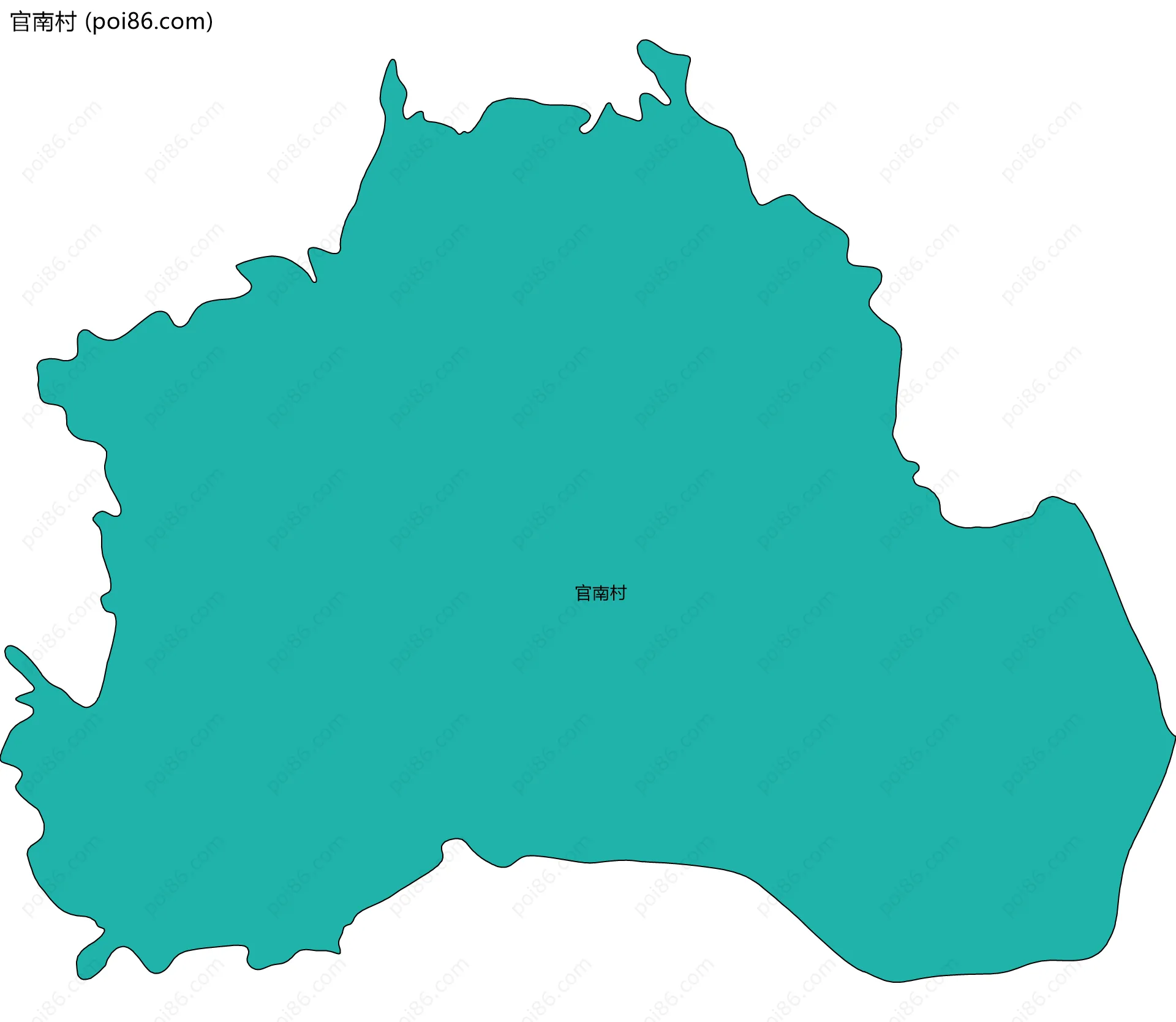 官南村边界地图