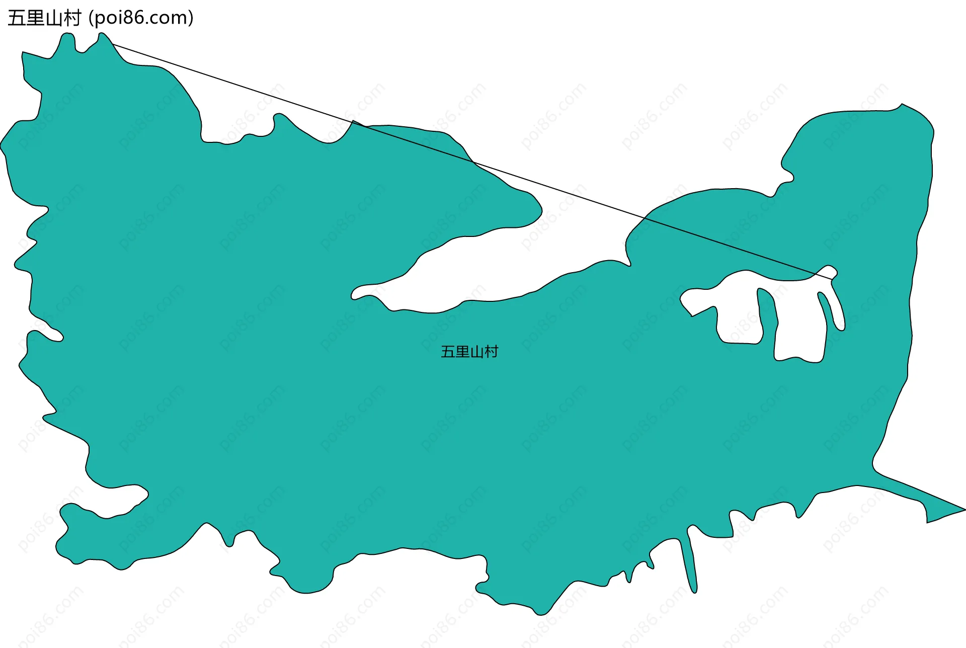 五里山村边界地图