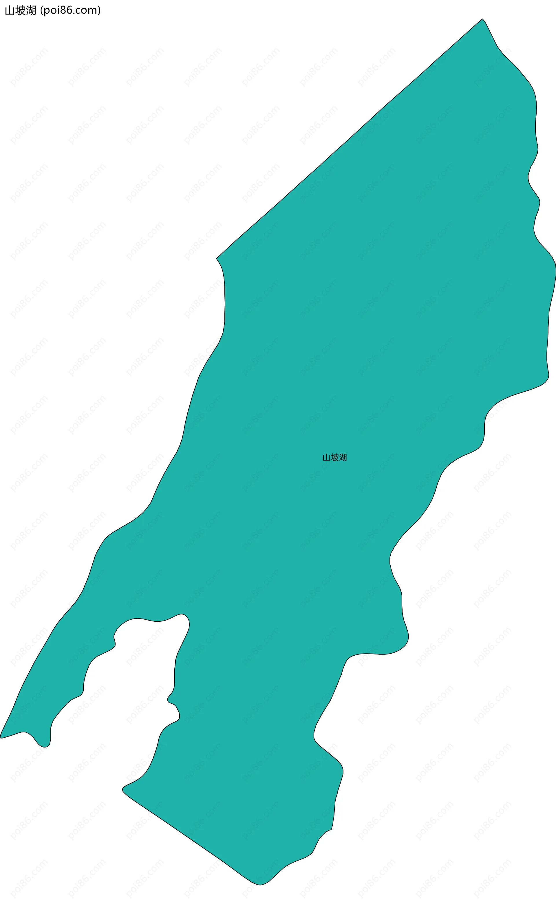 山坡湖边界地图