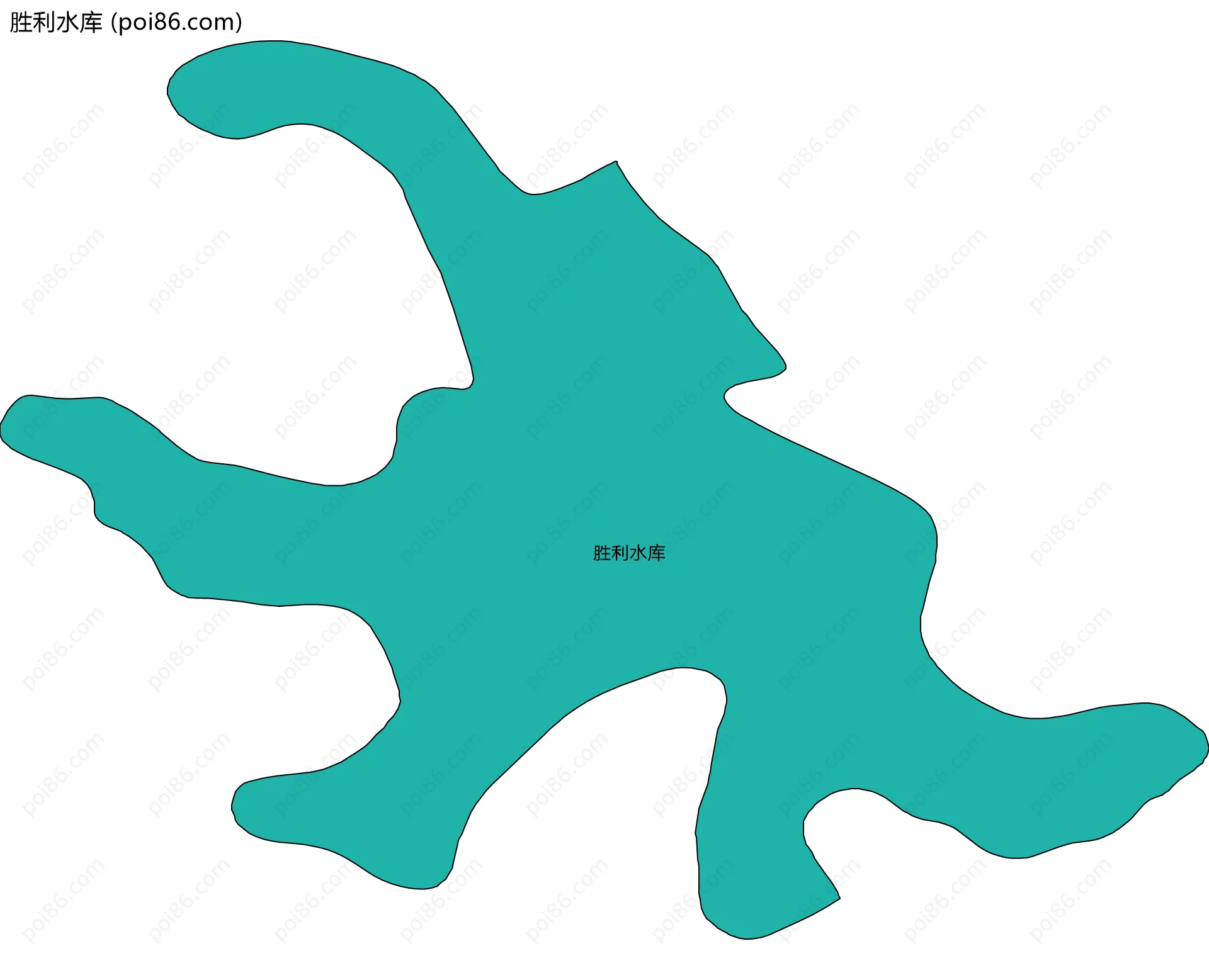 胜利水库边界地图