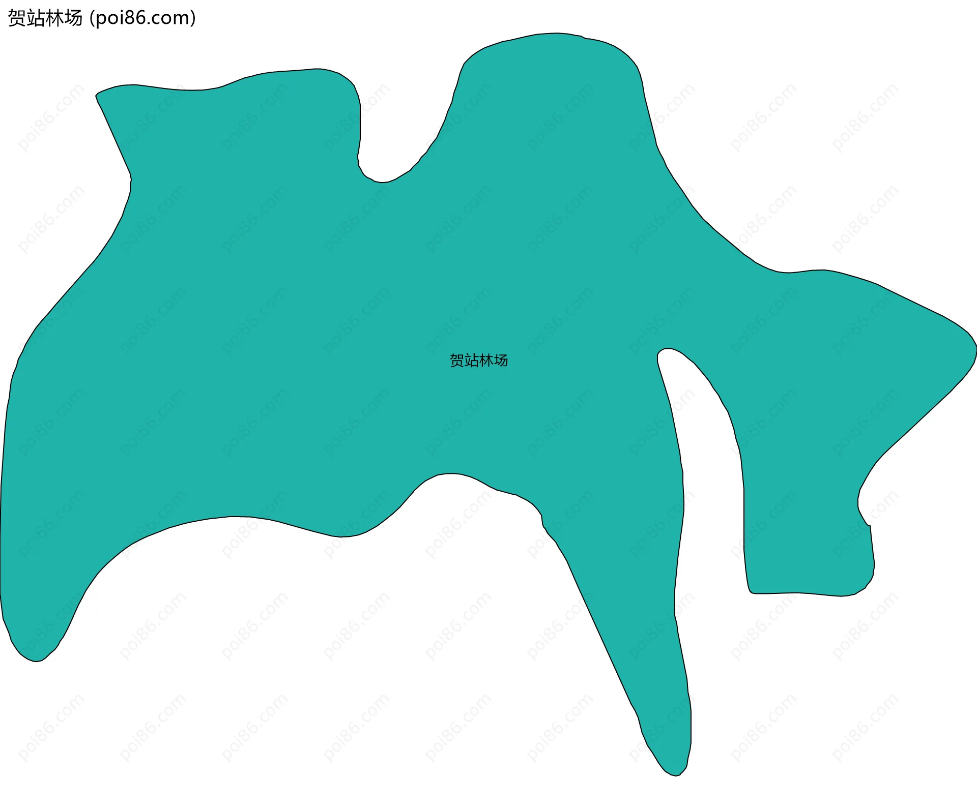 贺站林场边界地图