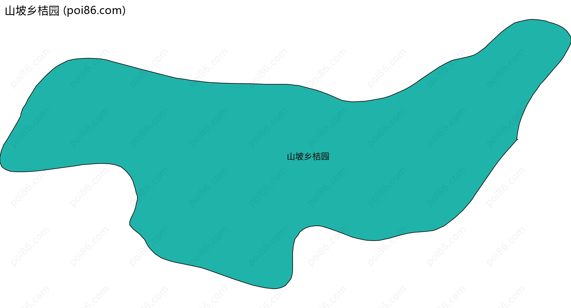 山坡乡桔园边界地图