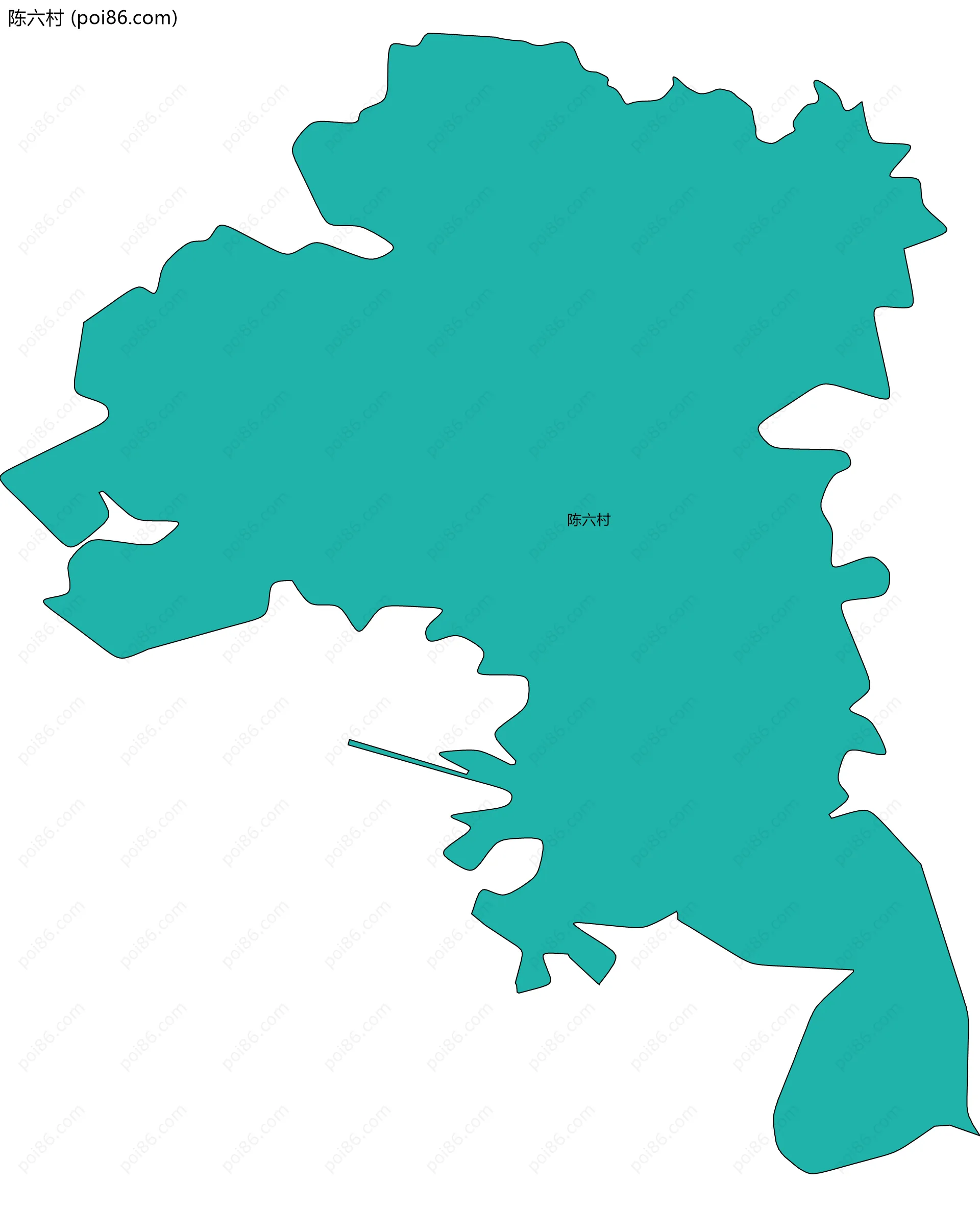 陈六村边界地图