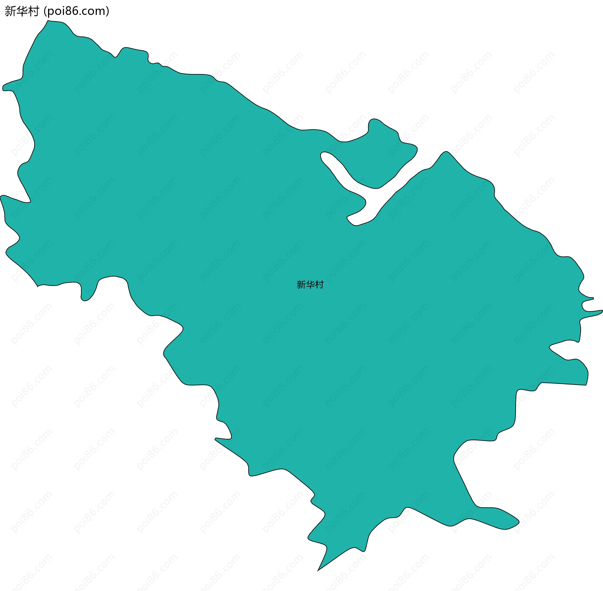 新华村边界地图