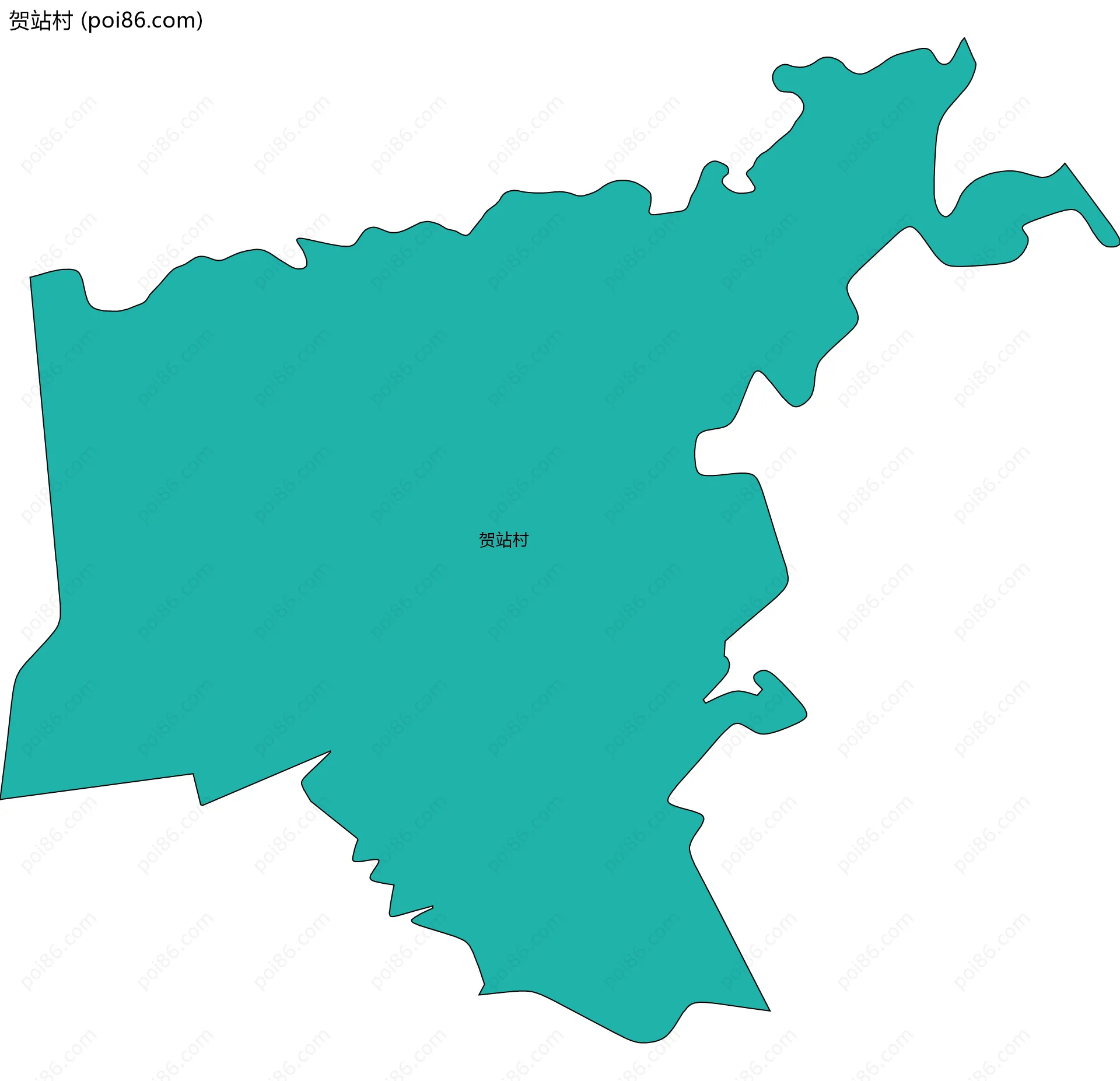 贺站村边界地图