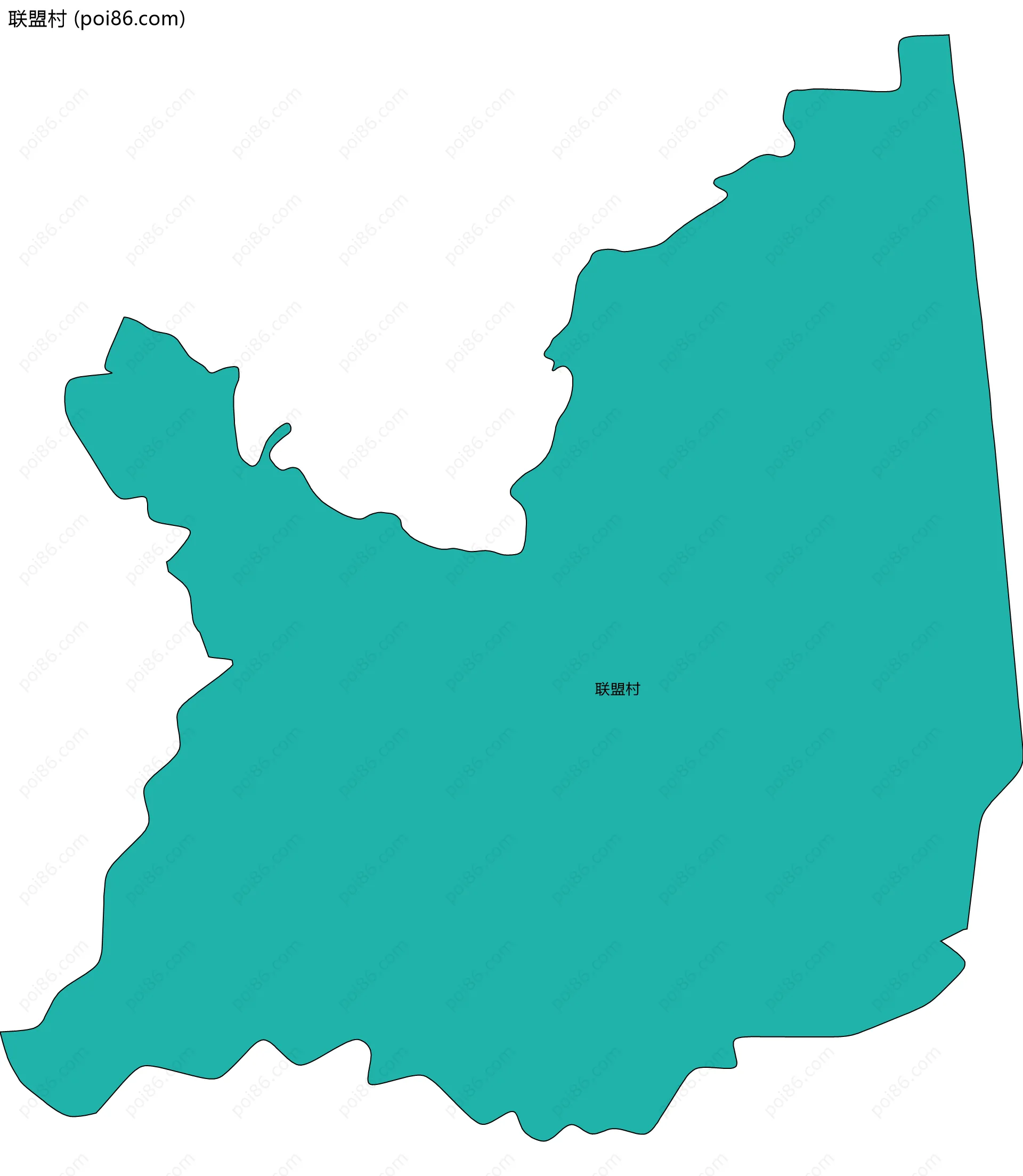 联盟村边界地图