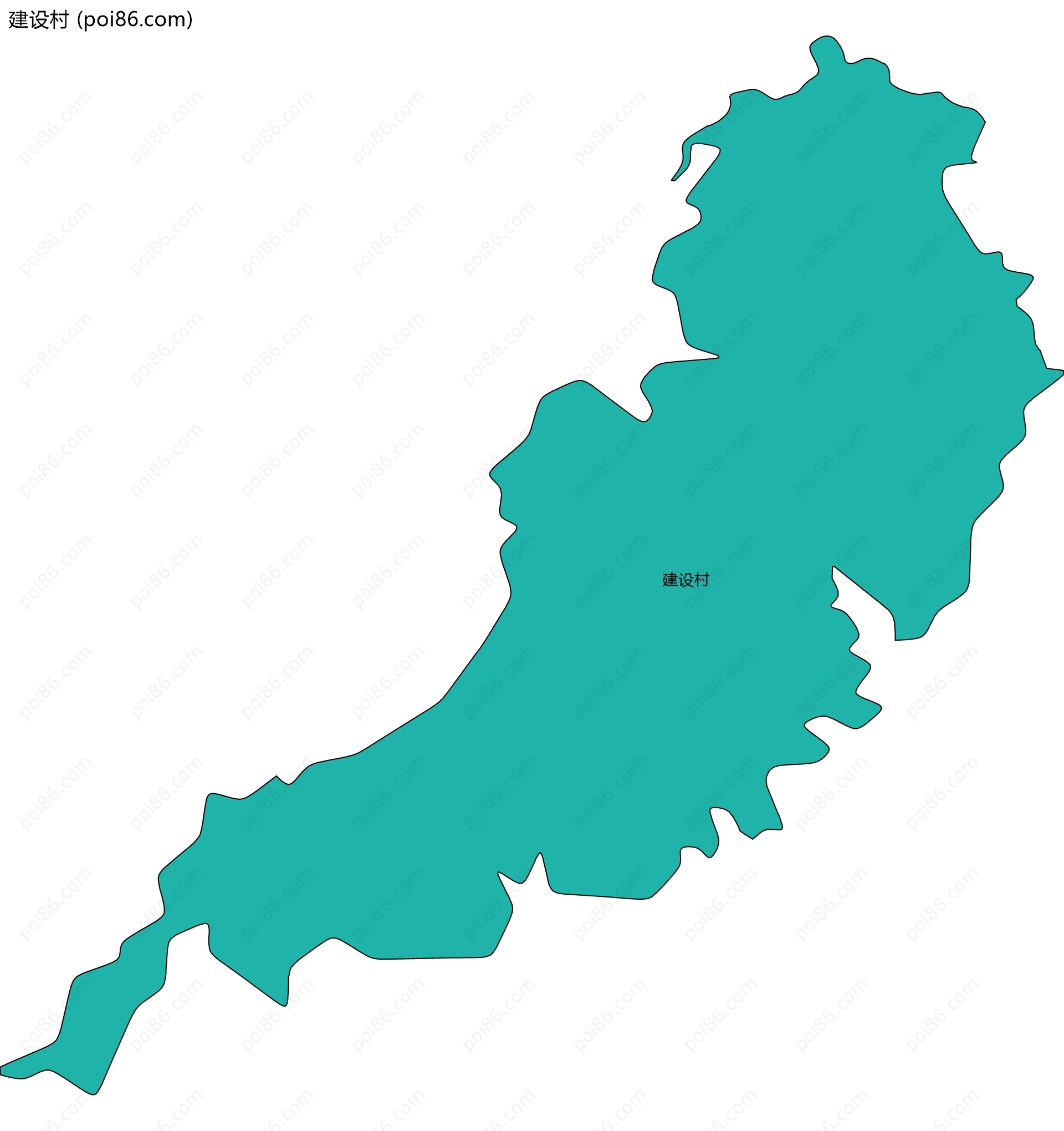 建设村边界地图