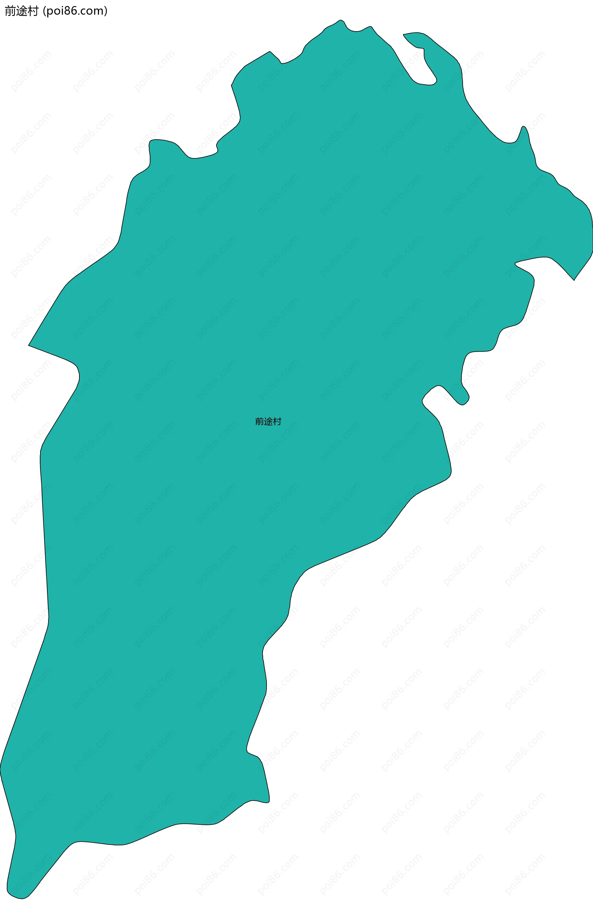 前途村边界地图