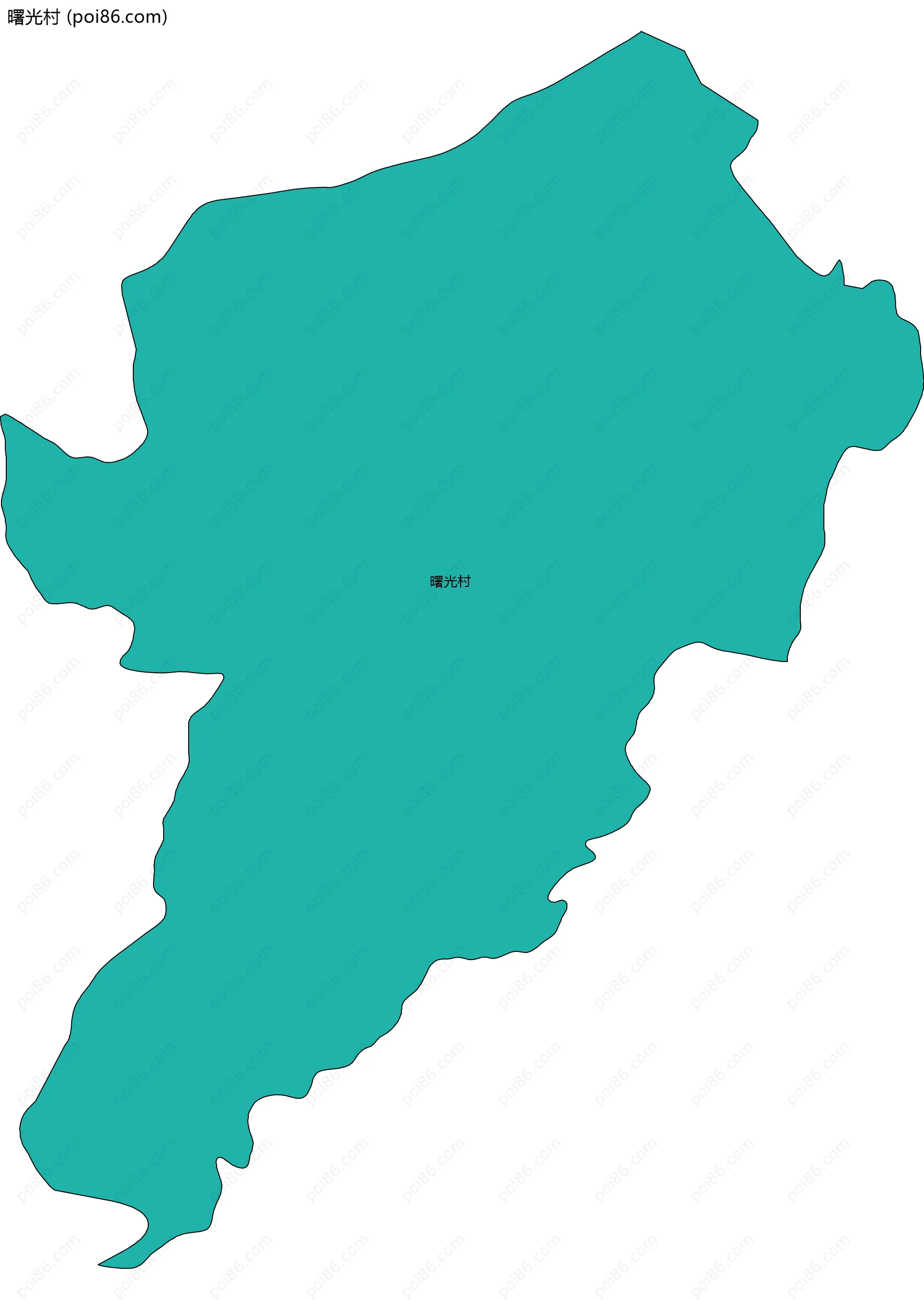 曙光村边界地图