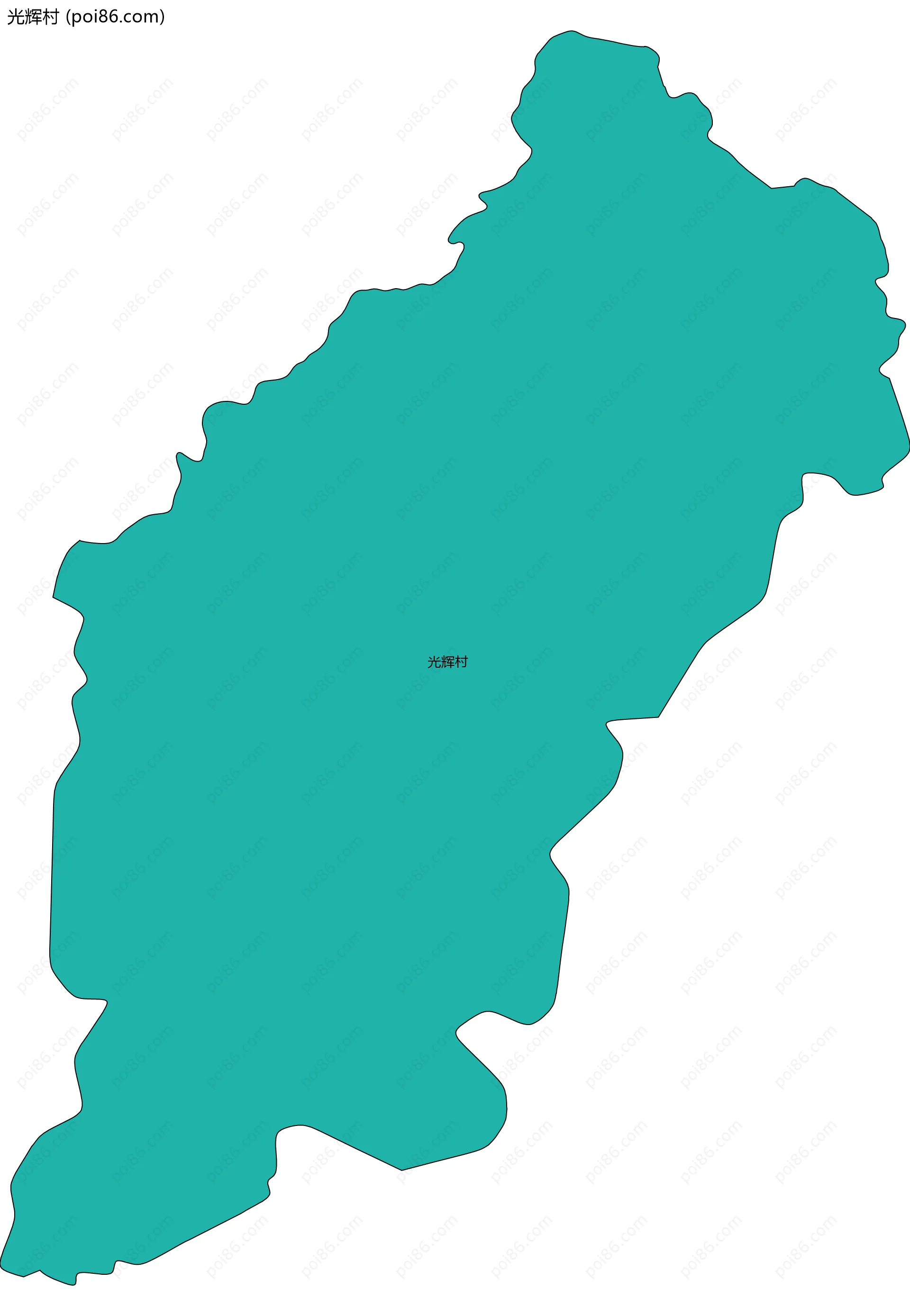 光辉村边界地图