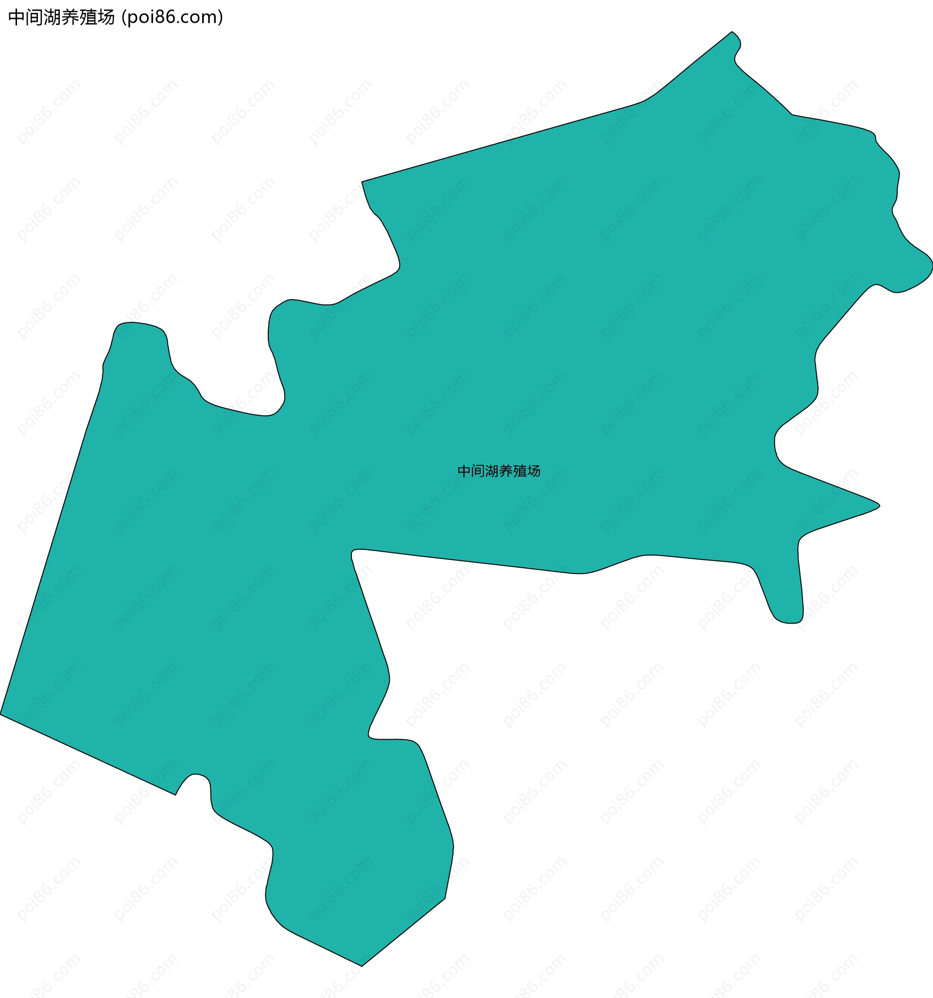 中间湖养殖场边界地图
