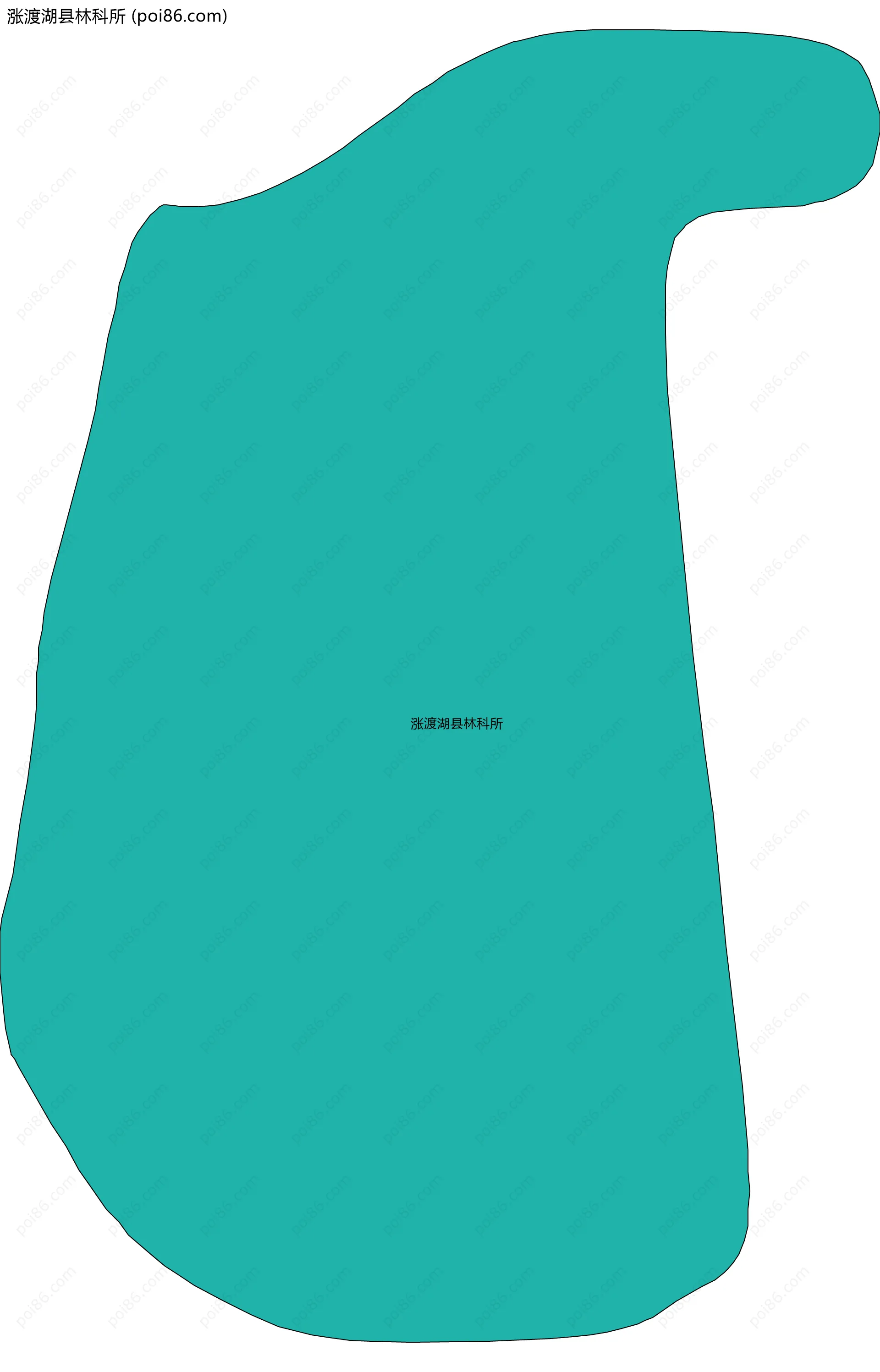 涨渡湖县林科所边界地图