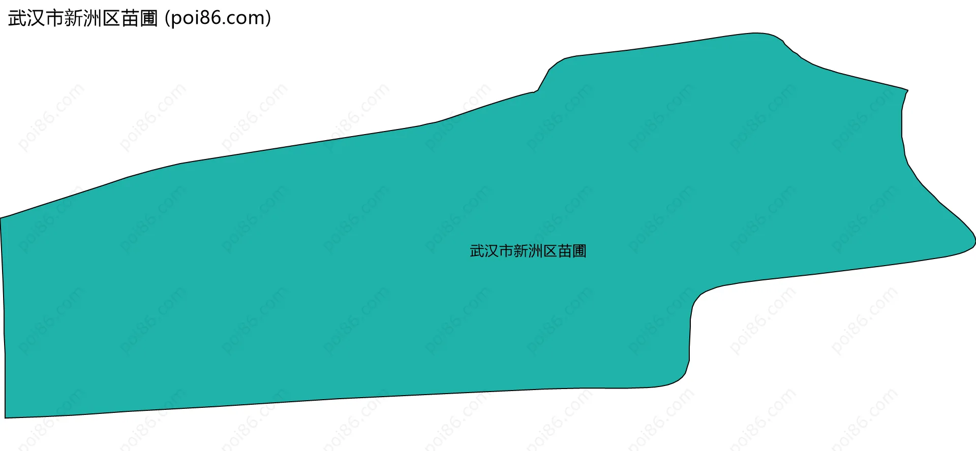 武汉市新洲区苗圃边界地图