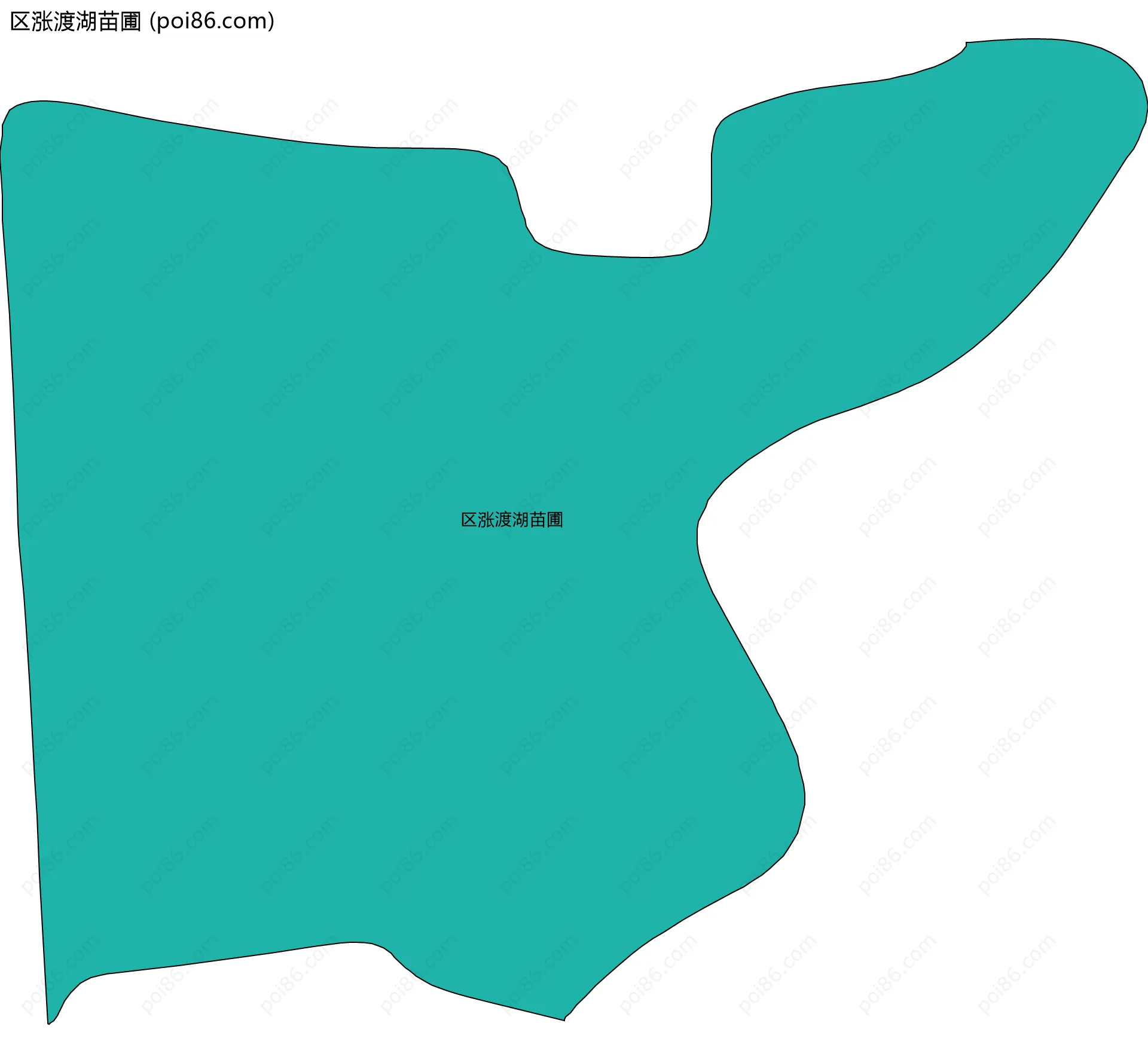 区涨渡湖苗圃边界地图