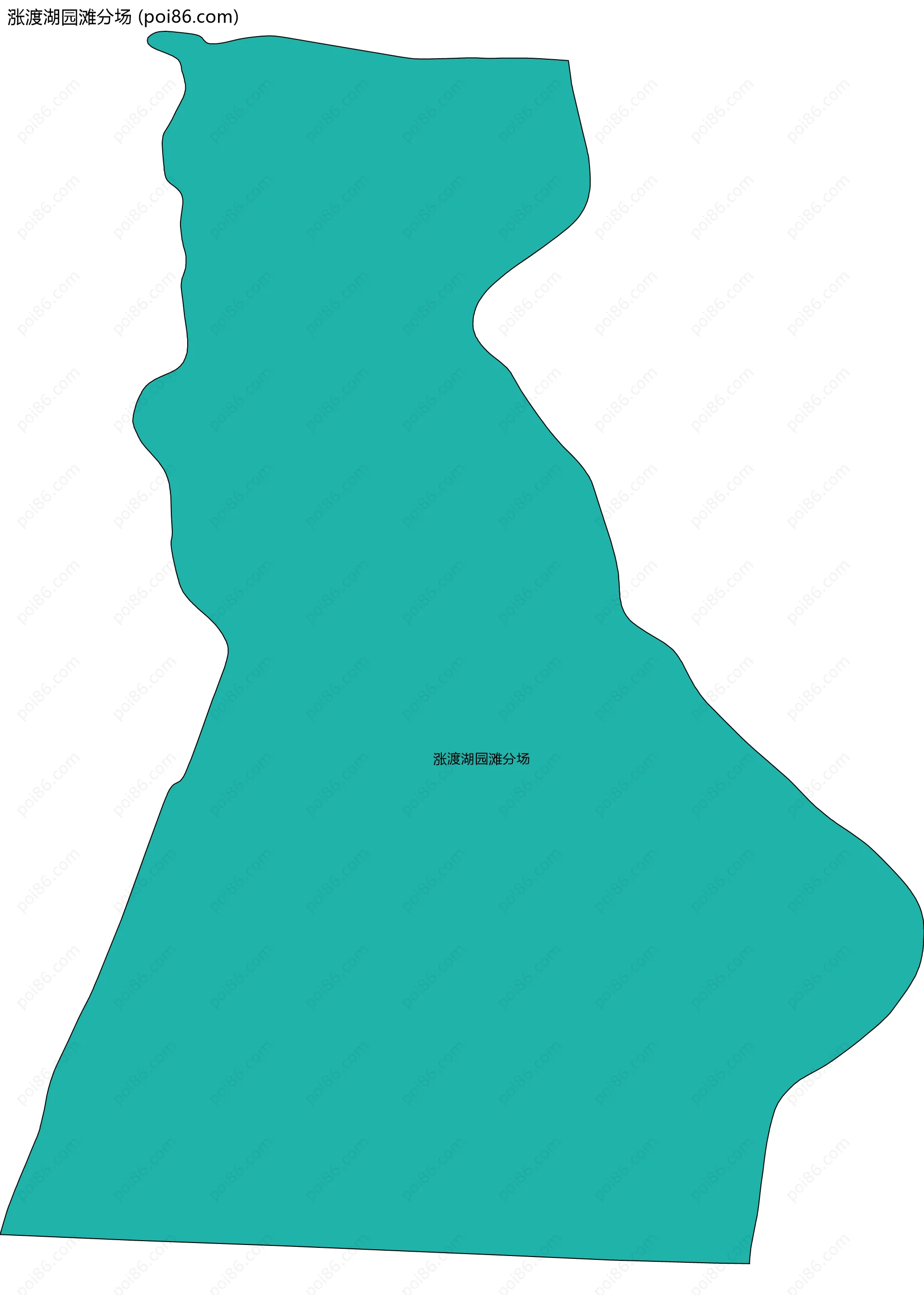 涨渡湖园滩分场边界地图