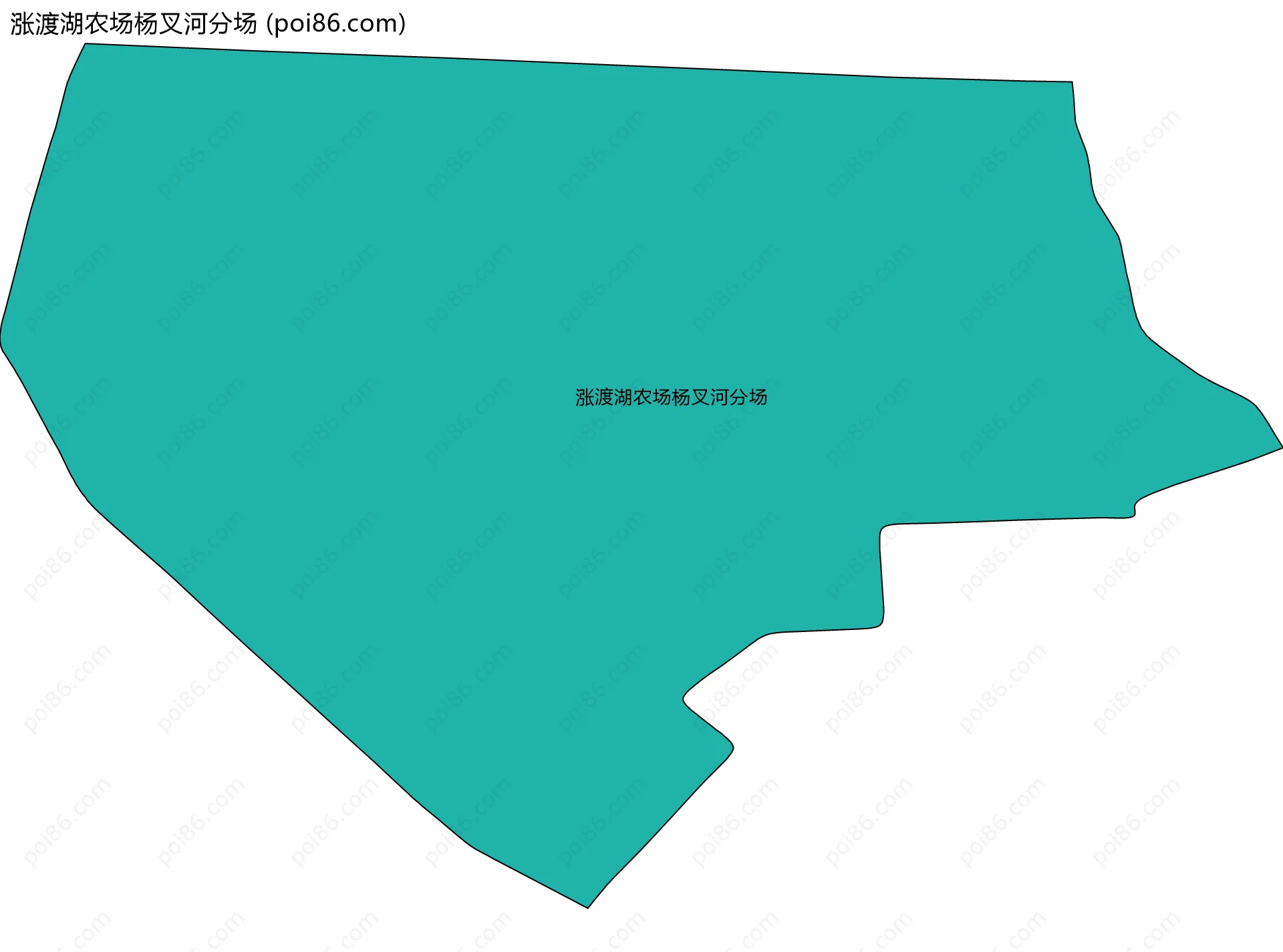 涨渡湖农场杨叉河分场边界地图
