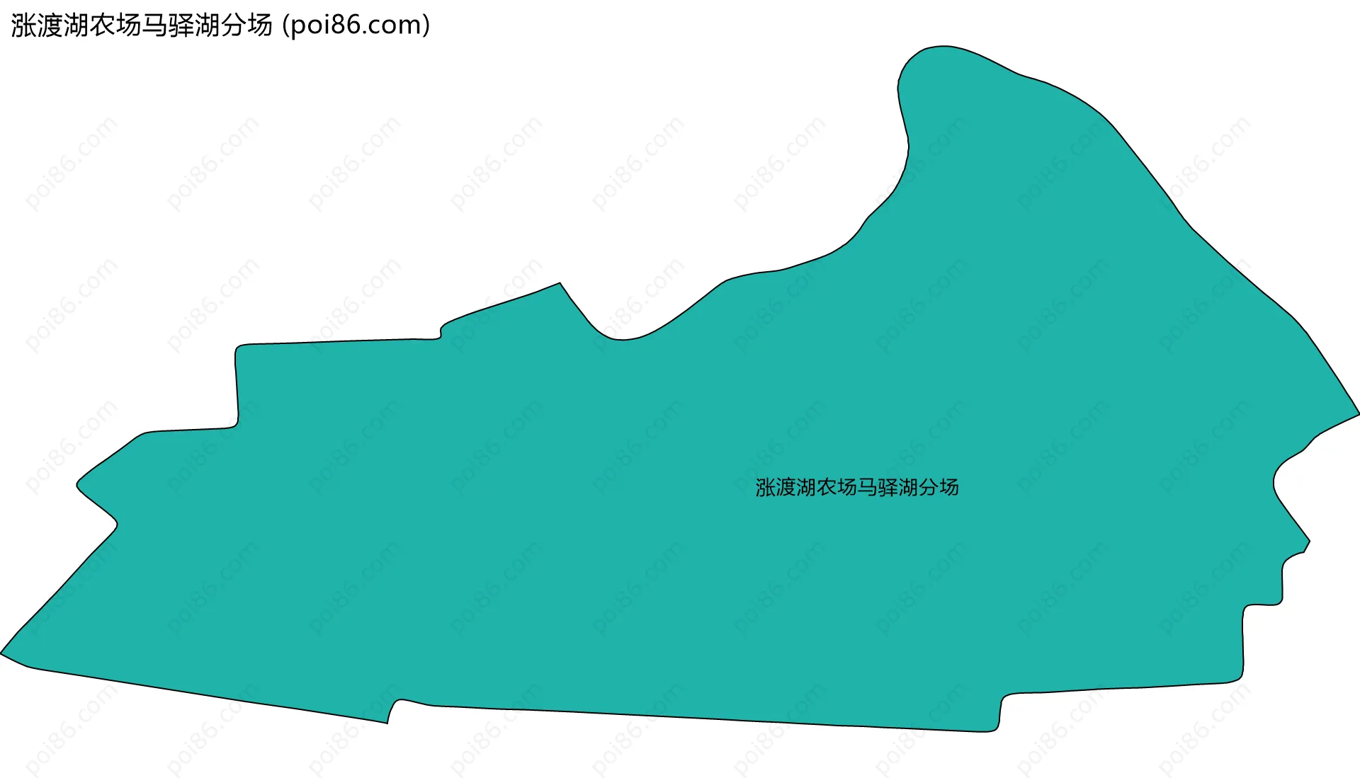 涨渡湖农场马驿湖分场边界地图