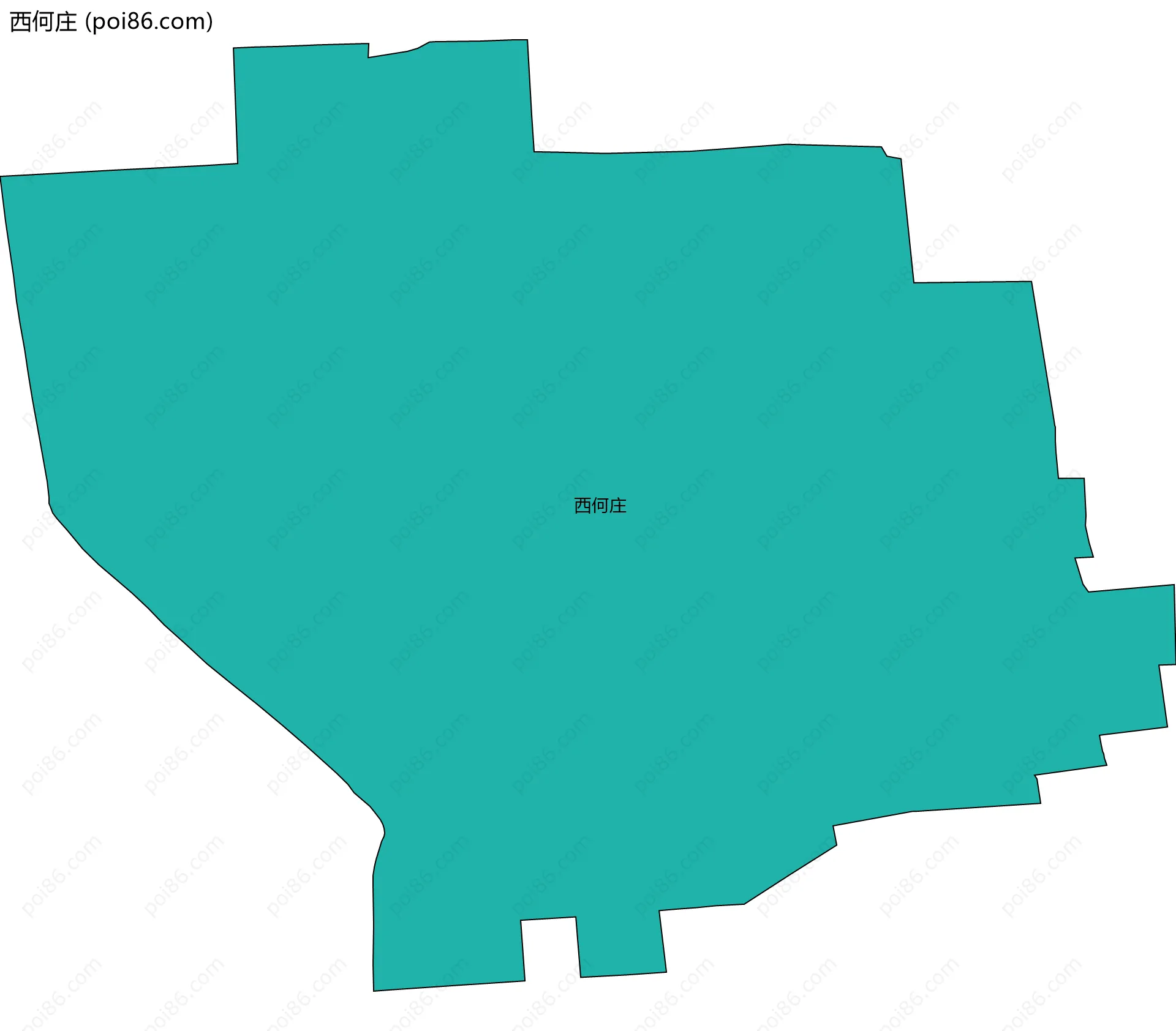 西何庄边界地图