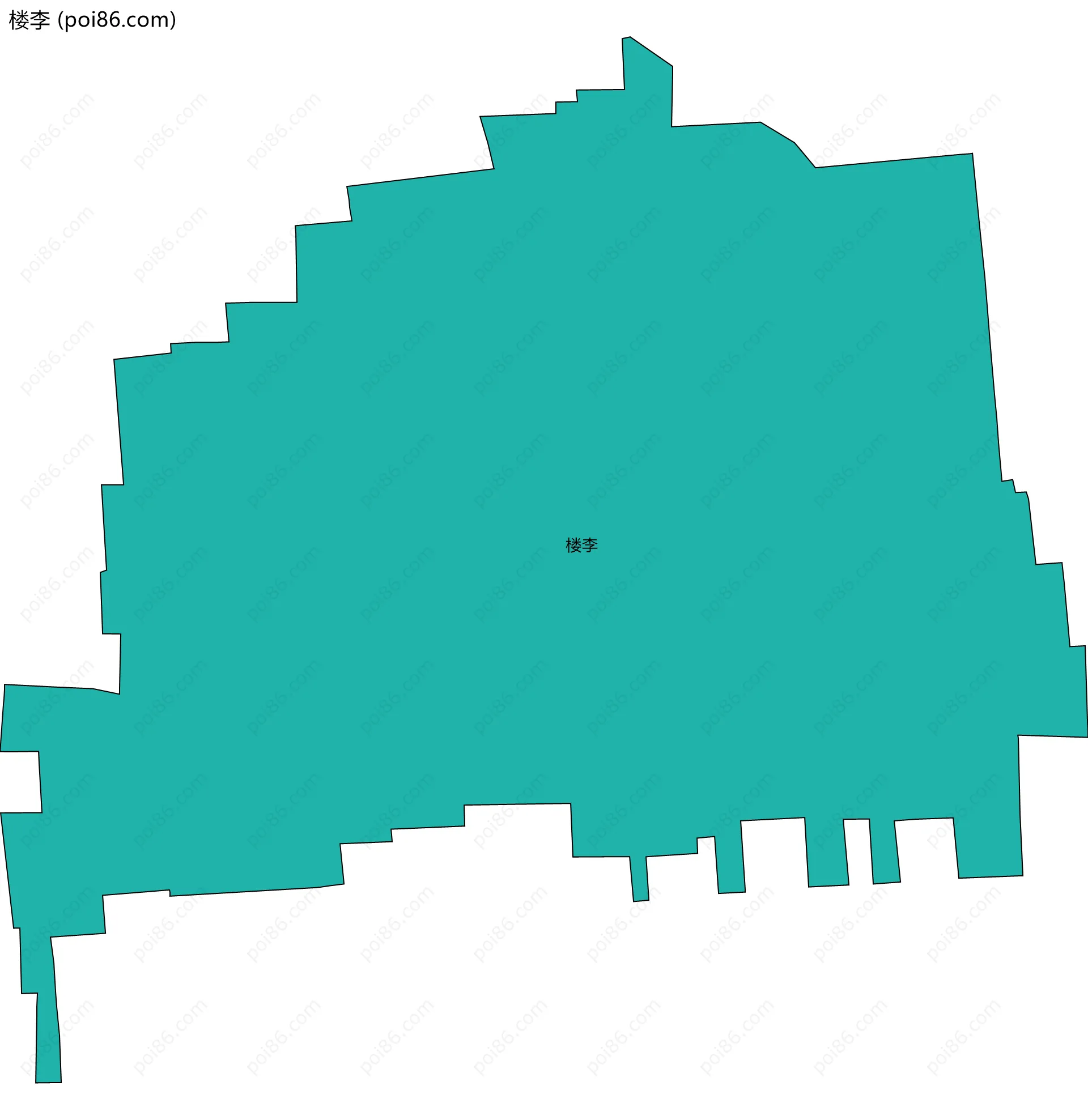 楼李边界地图