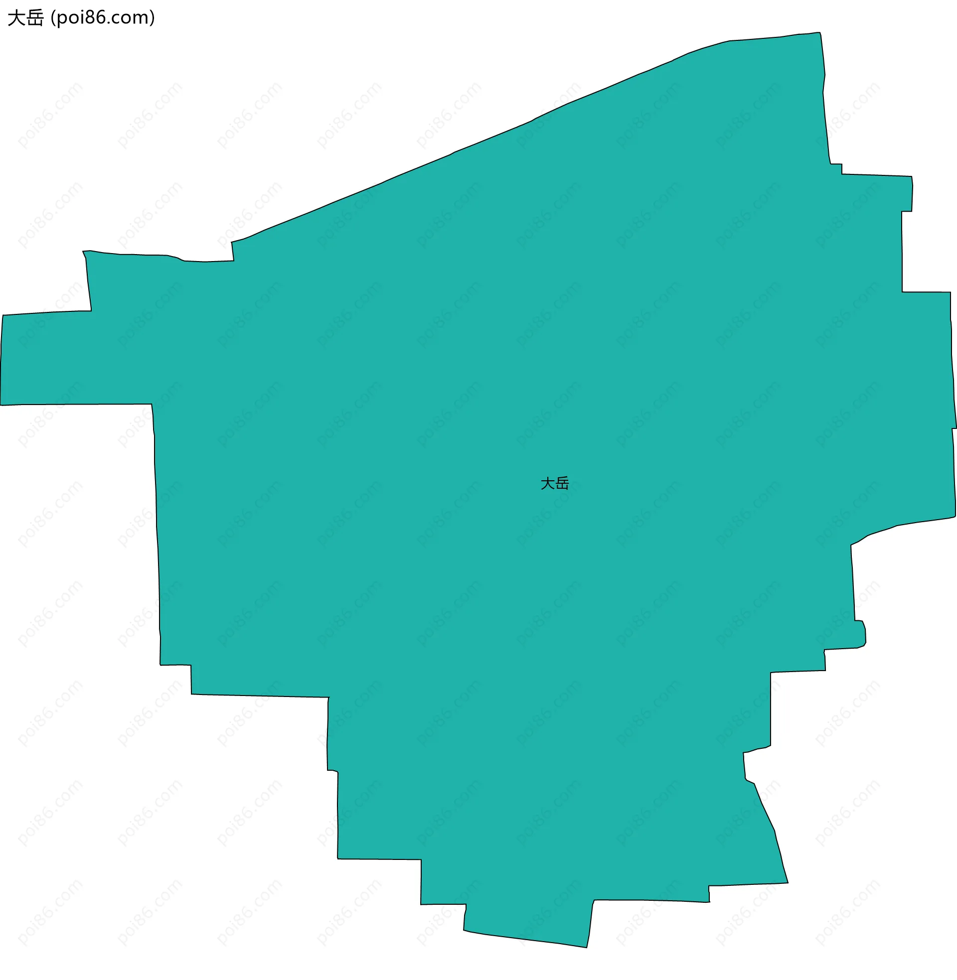 大岳边界地图