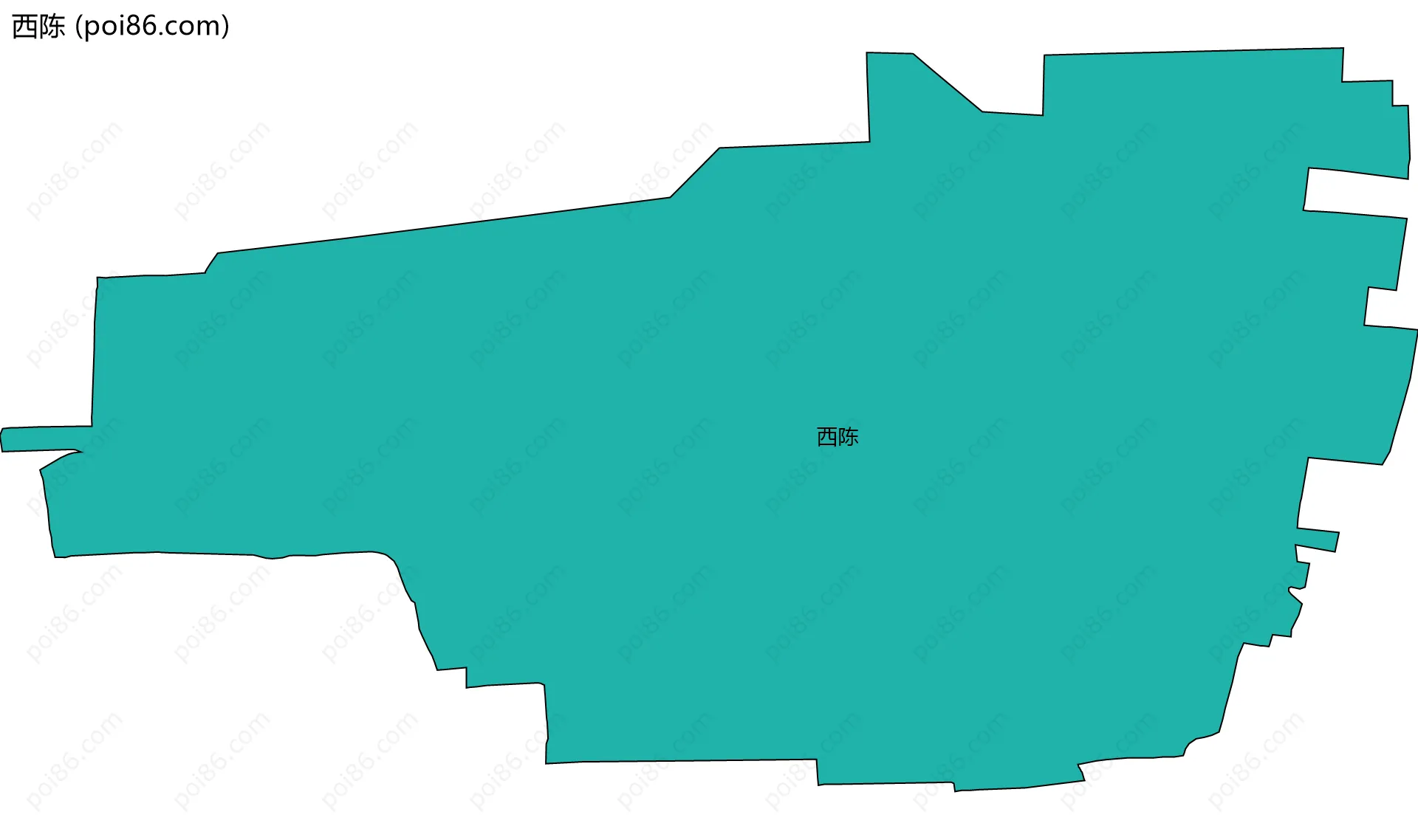 西陈边界地图