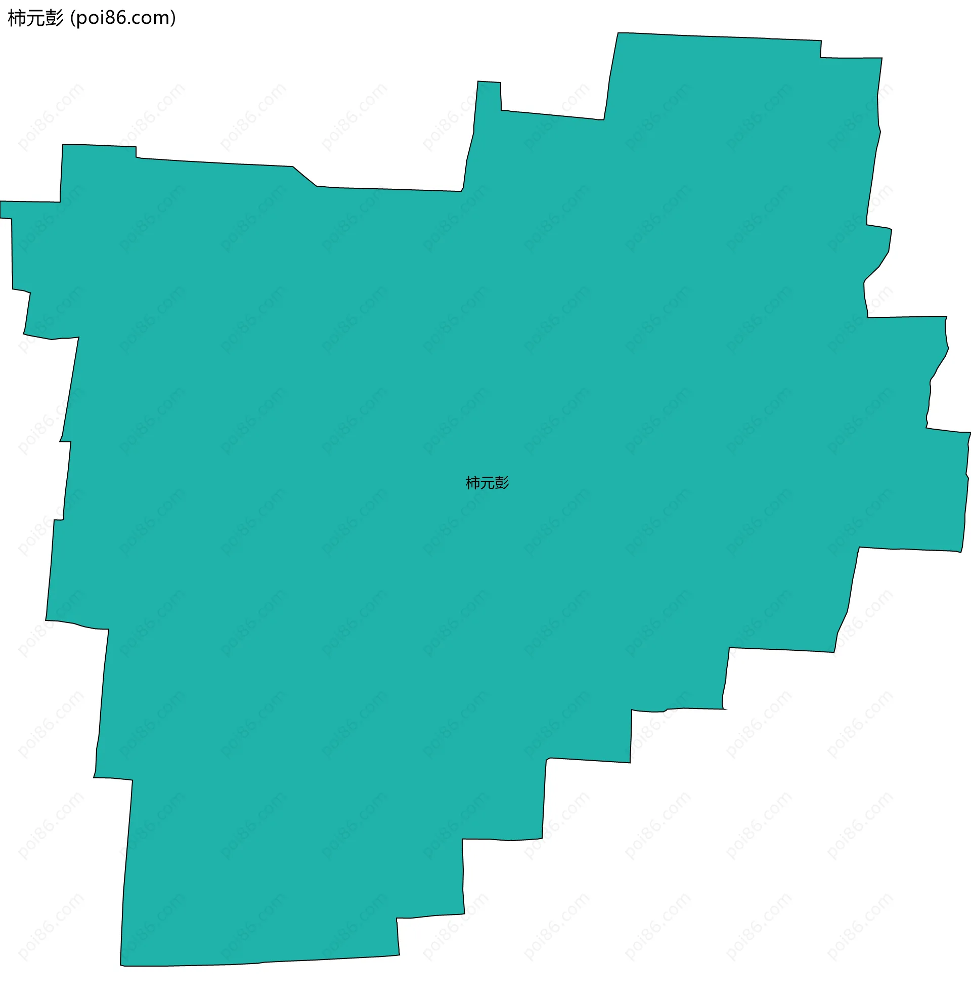 柿元彭边界地图