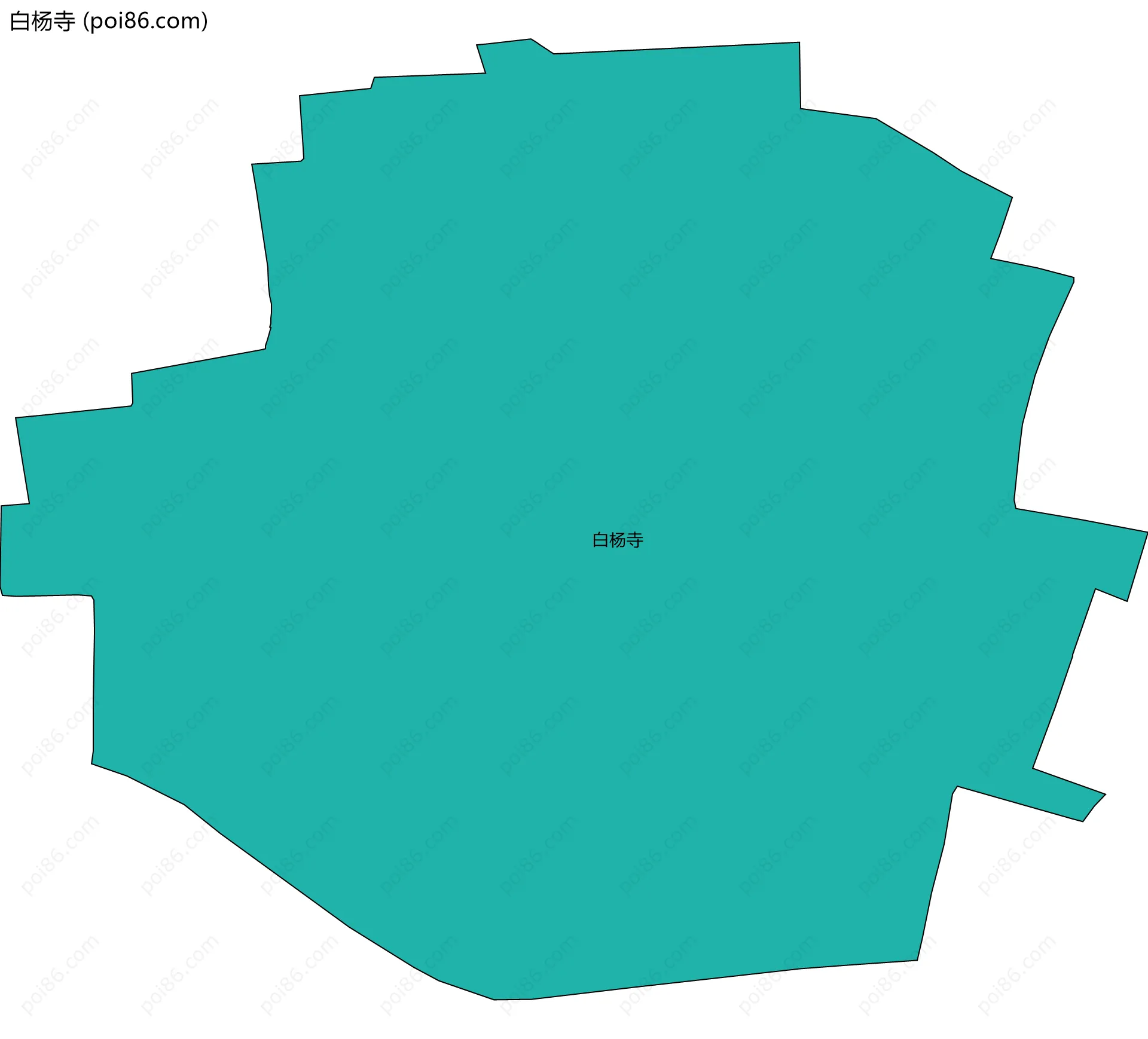 白杨寺边界地图