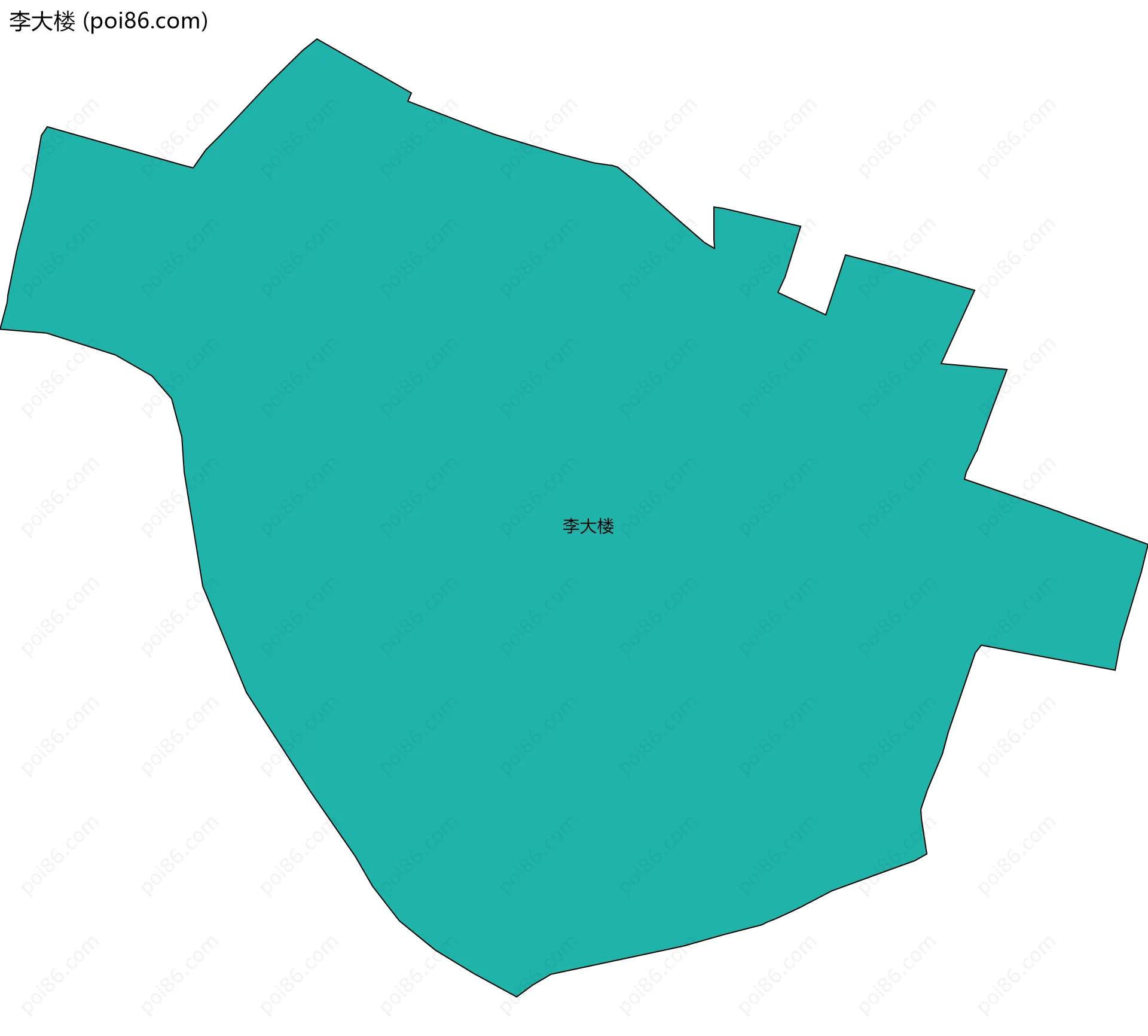 李大楼边界地图