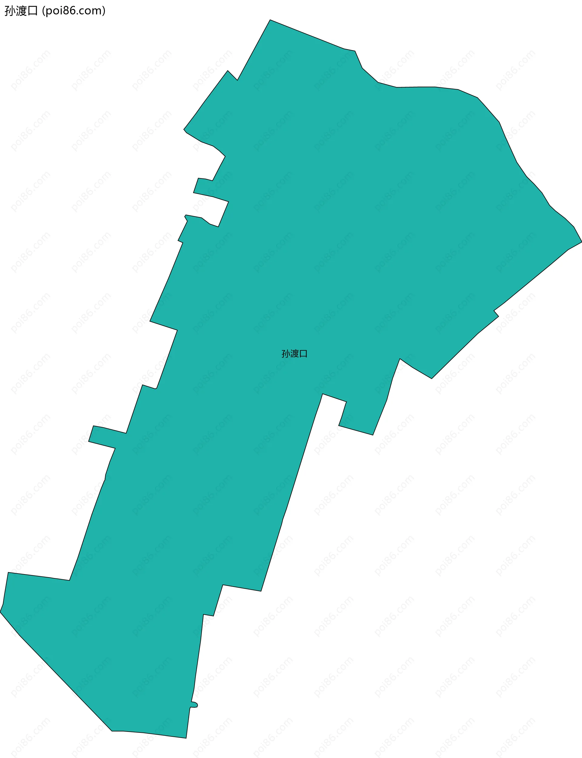 孙渡口边界地图