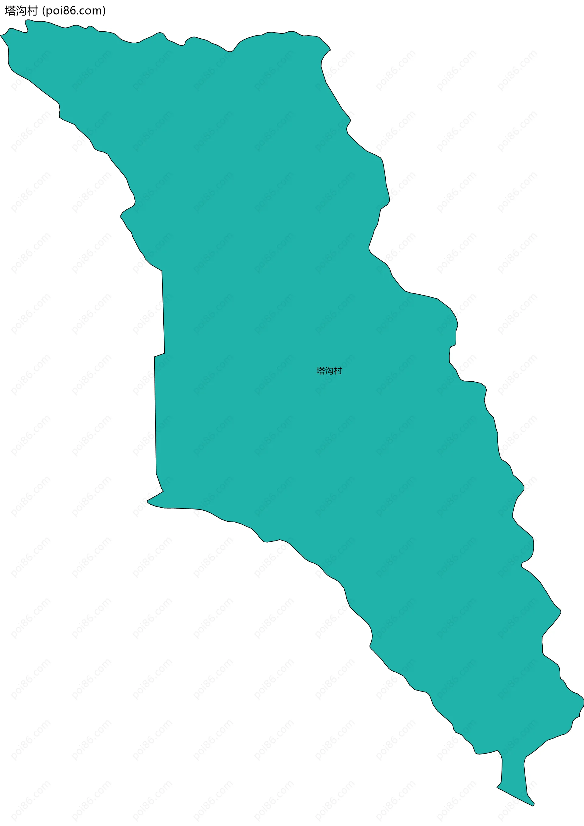 塔沟村边界地图