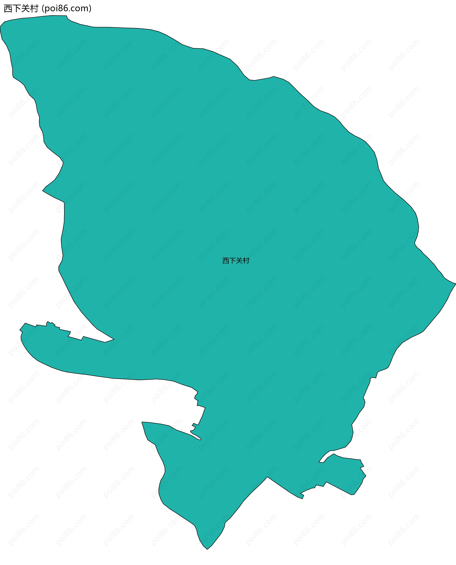 西下关村边界地图