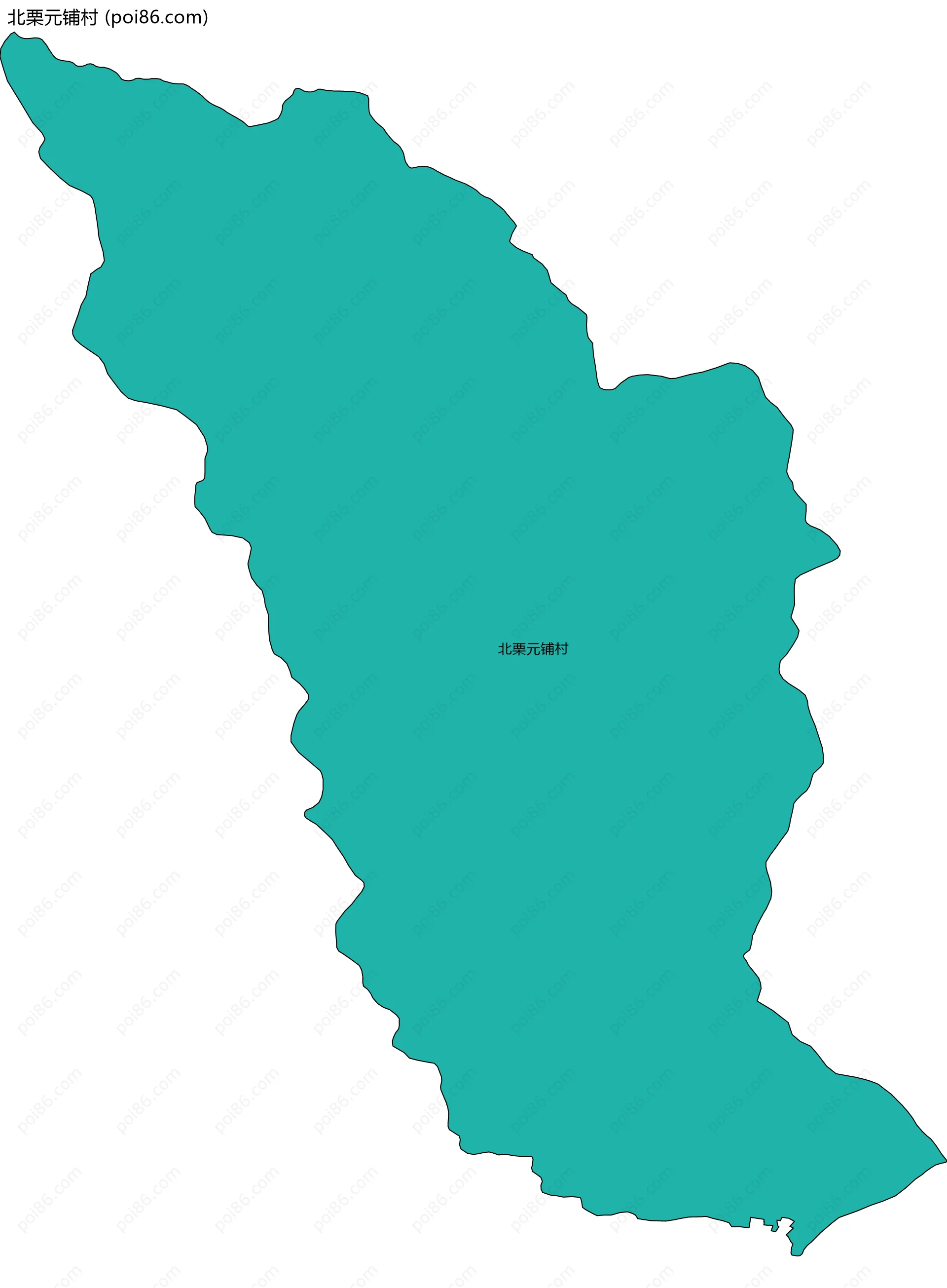 北栗元铺村边界地图