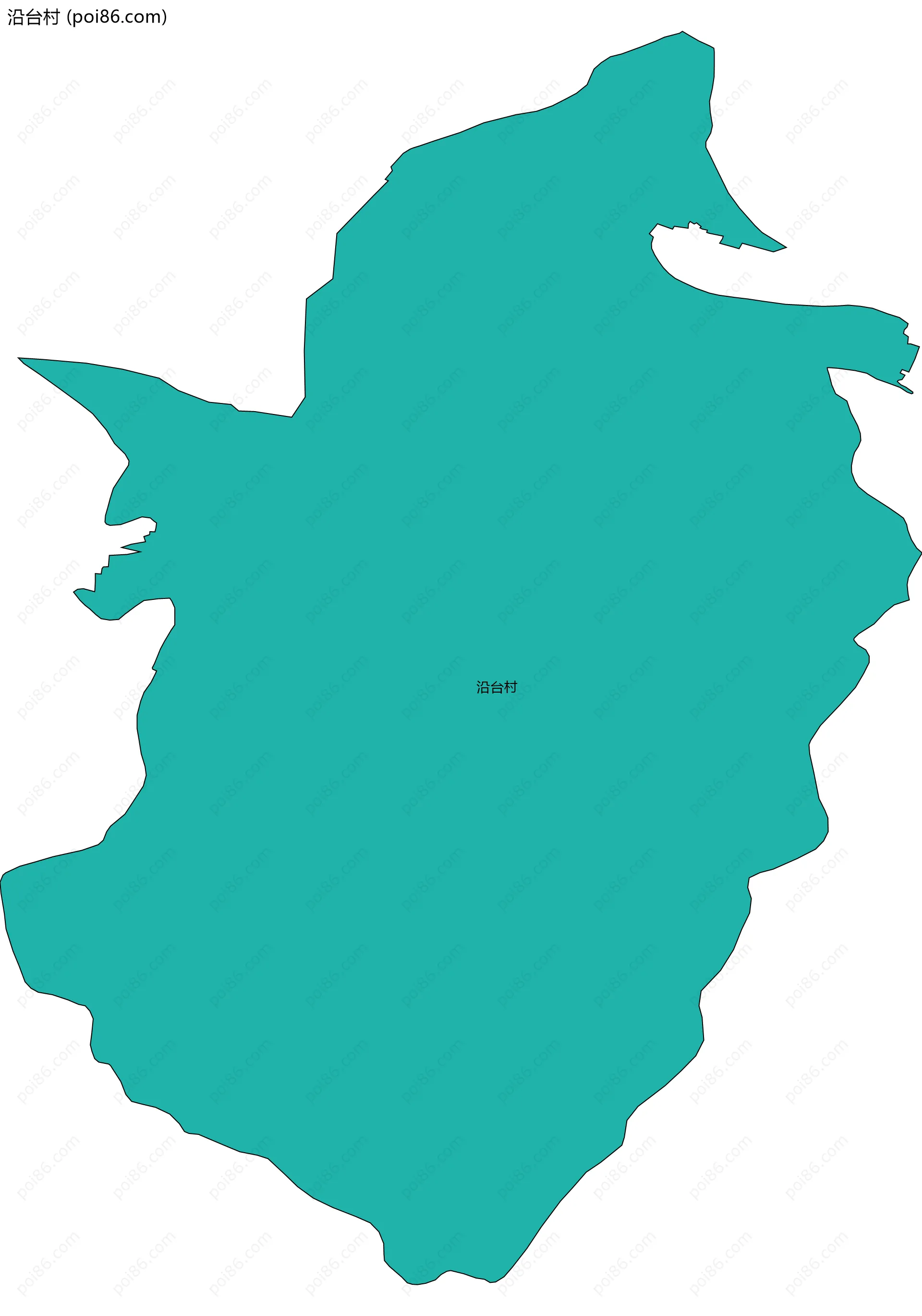 沿台村边界地图