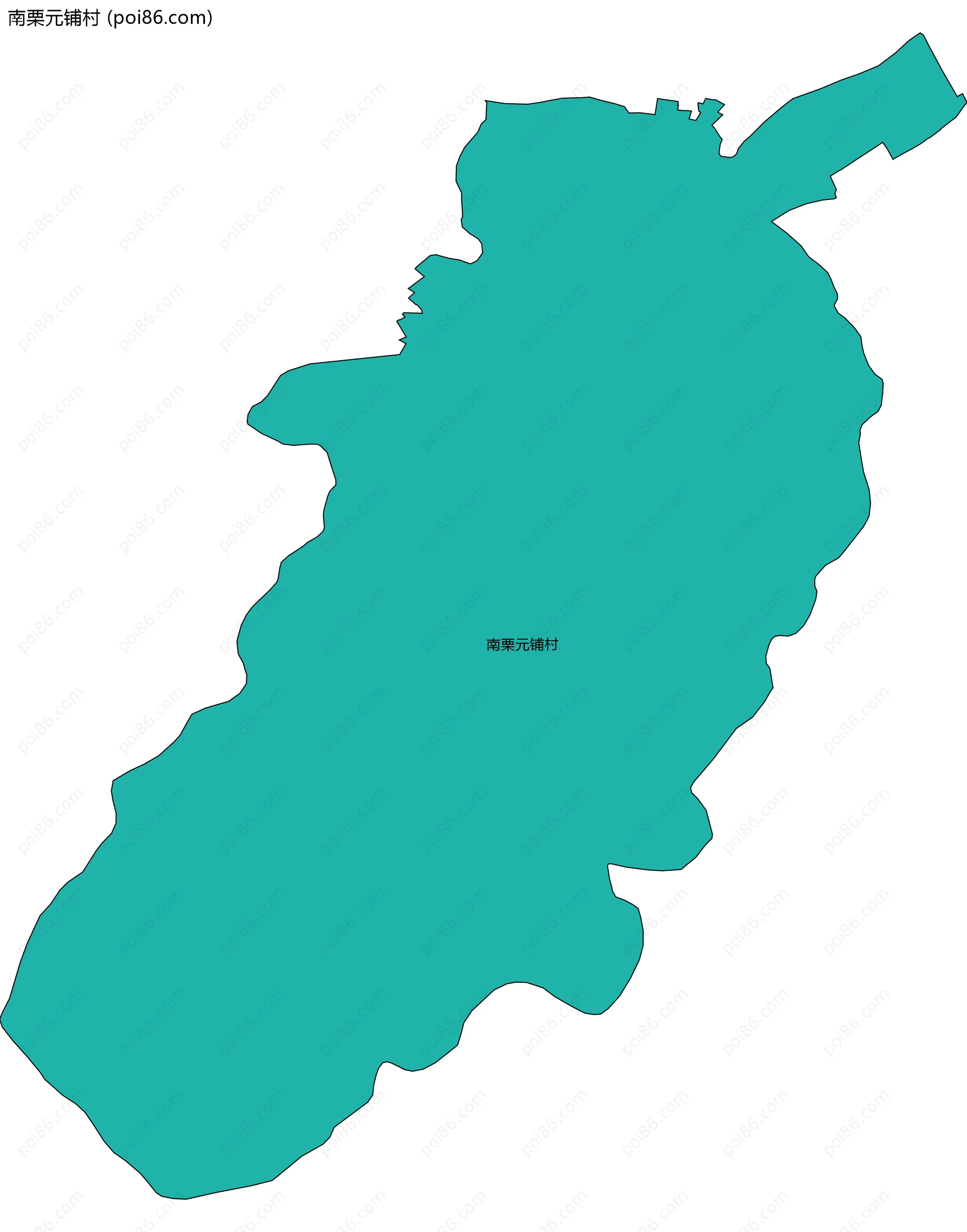 南栗元铺村边界地图