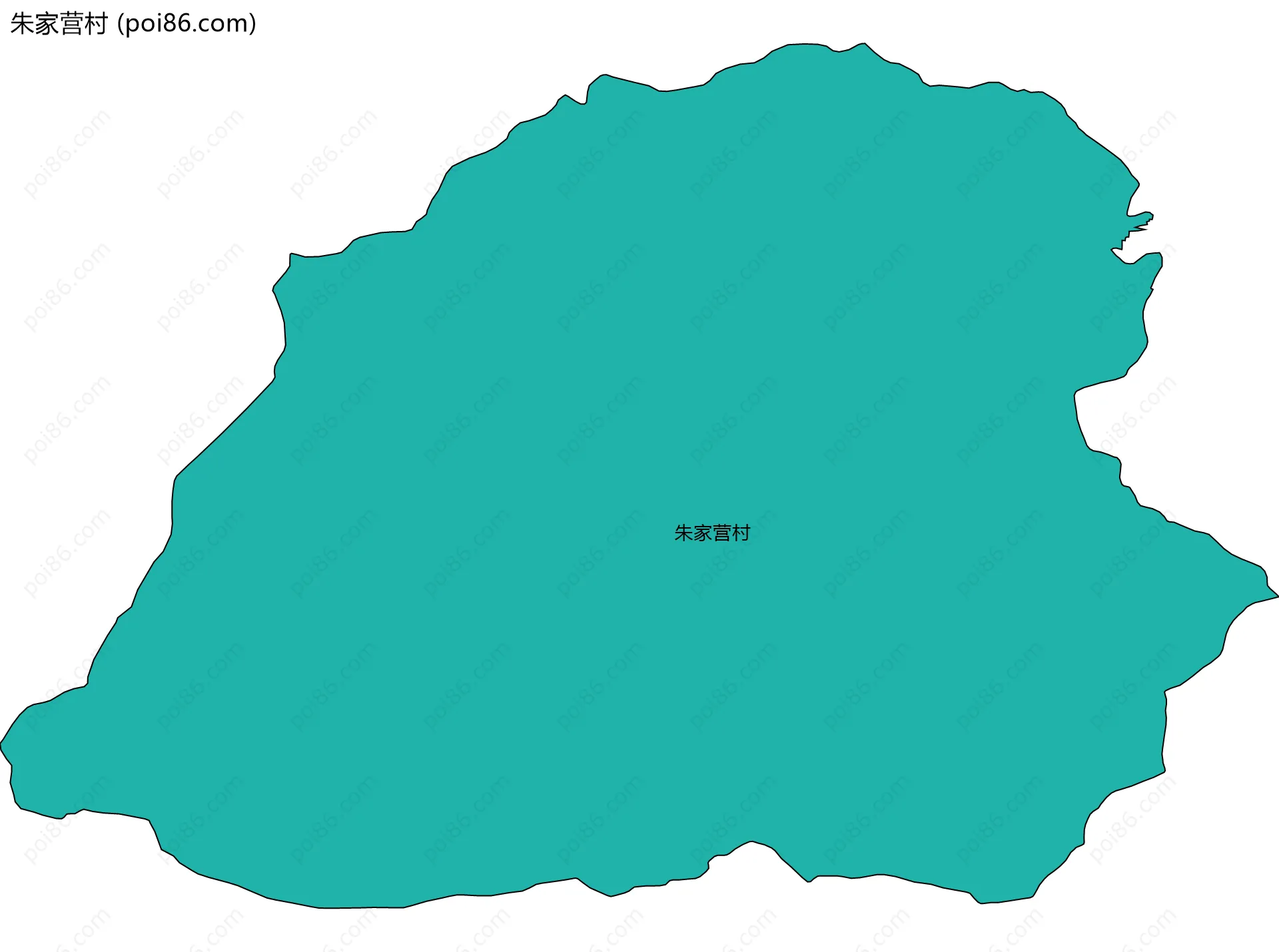 朱家营村边界地图