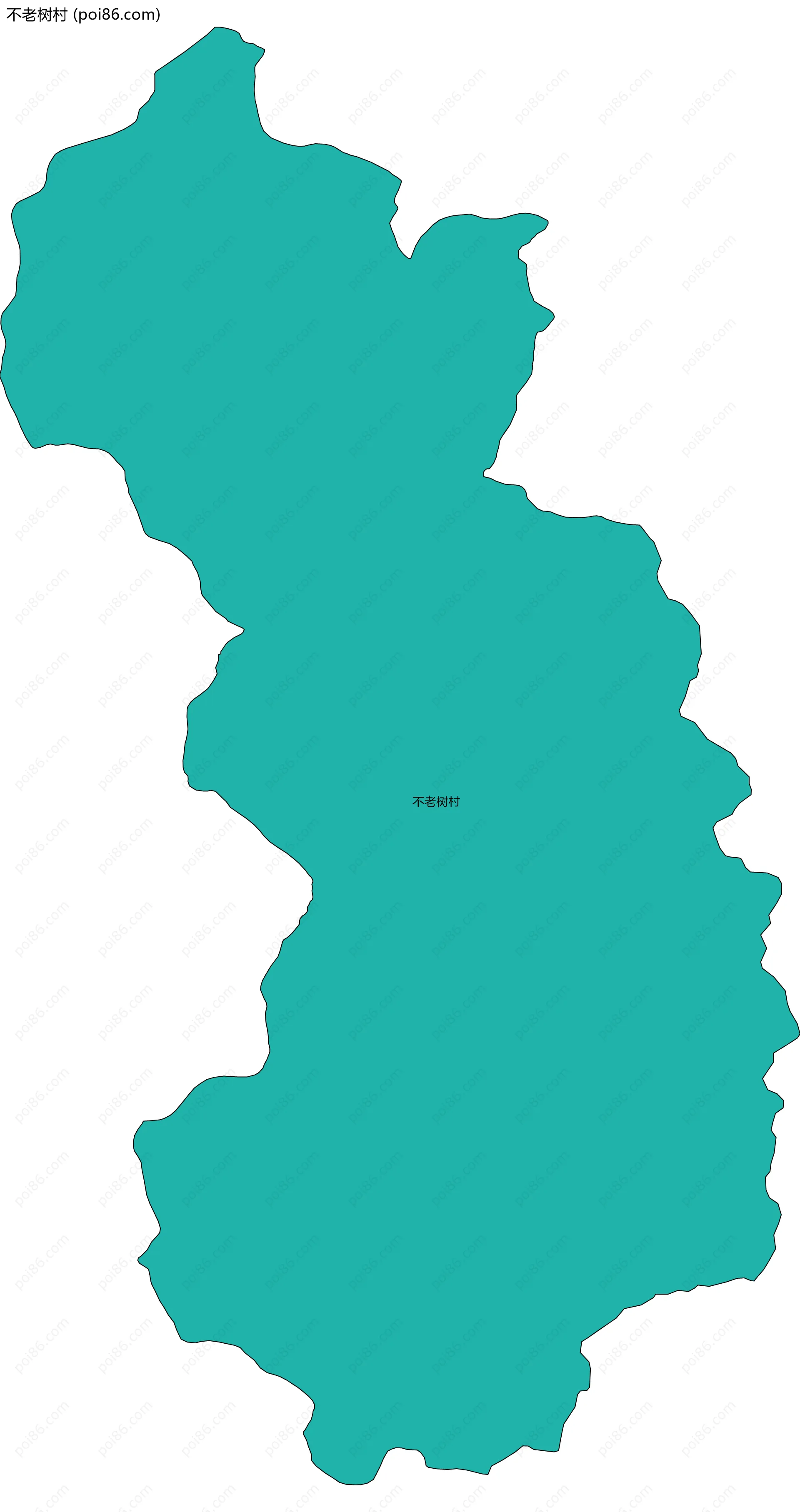 不老树村边界地图