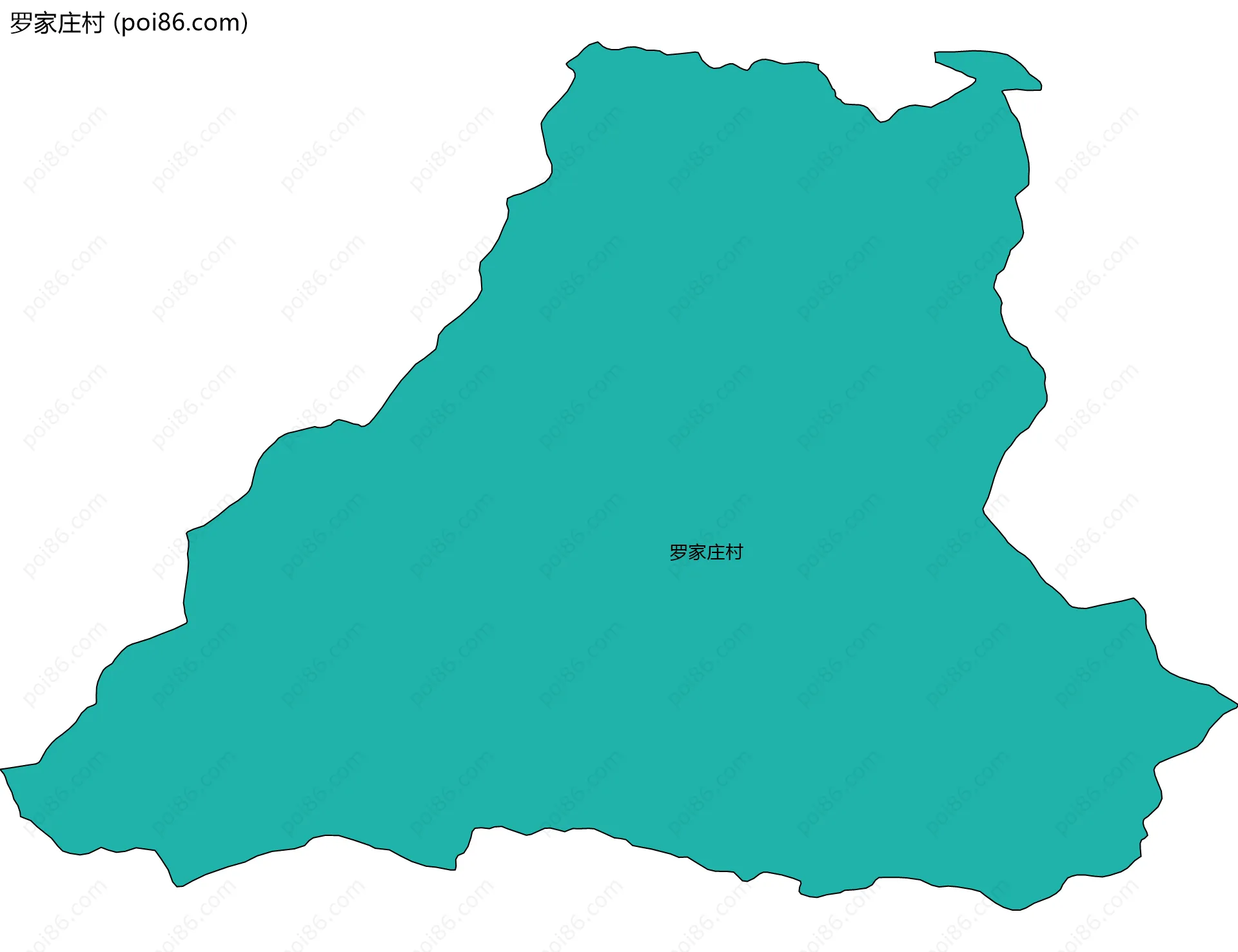 罗家庄村边界地图