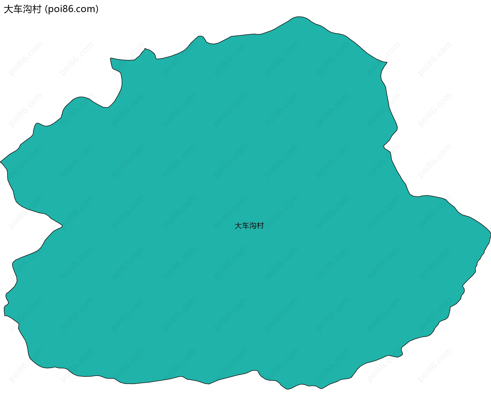 大车沟村边界地图