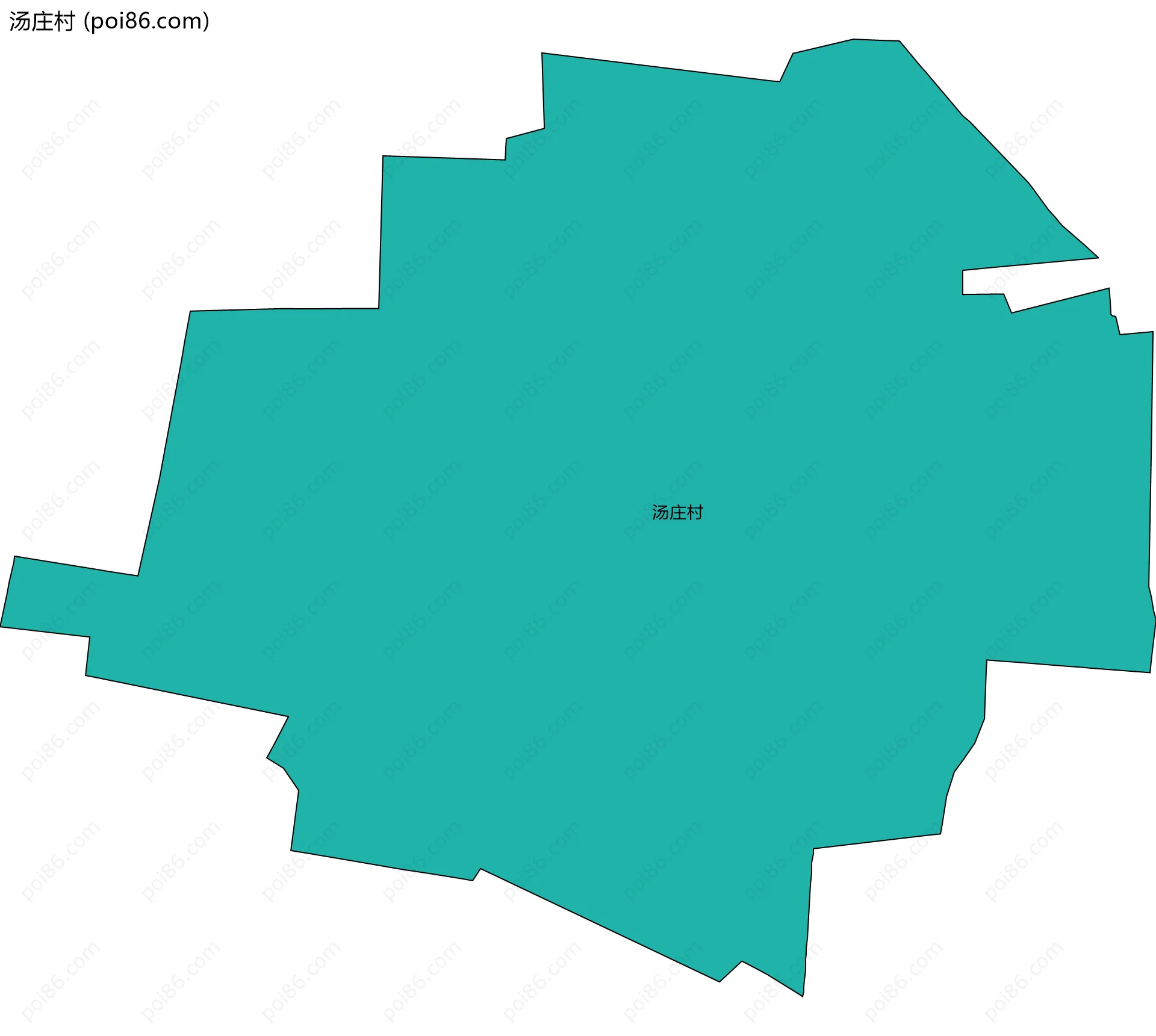 汤庄村边界地图