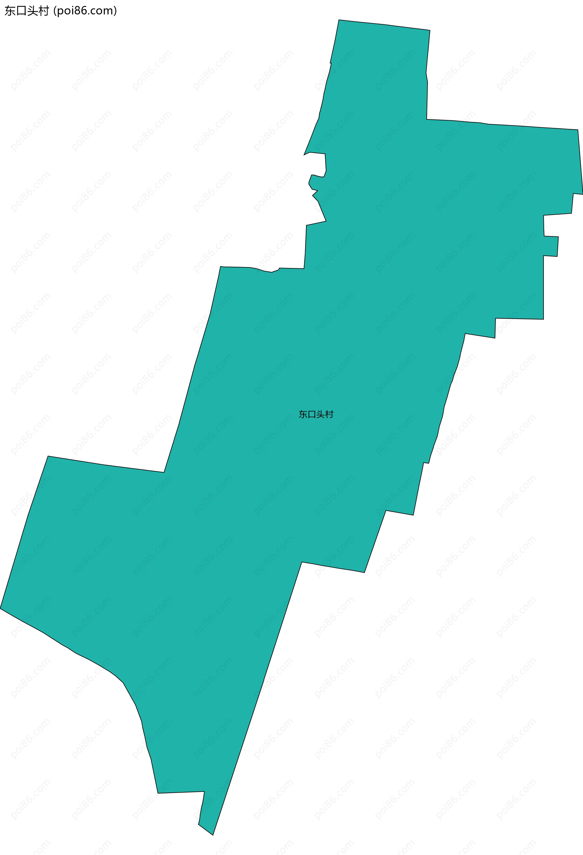 东口头村边界地图