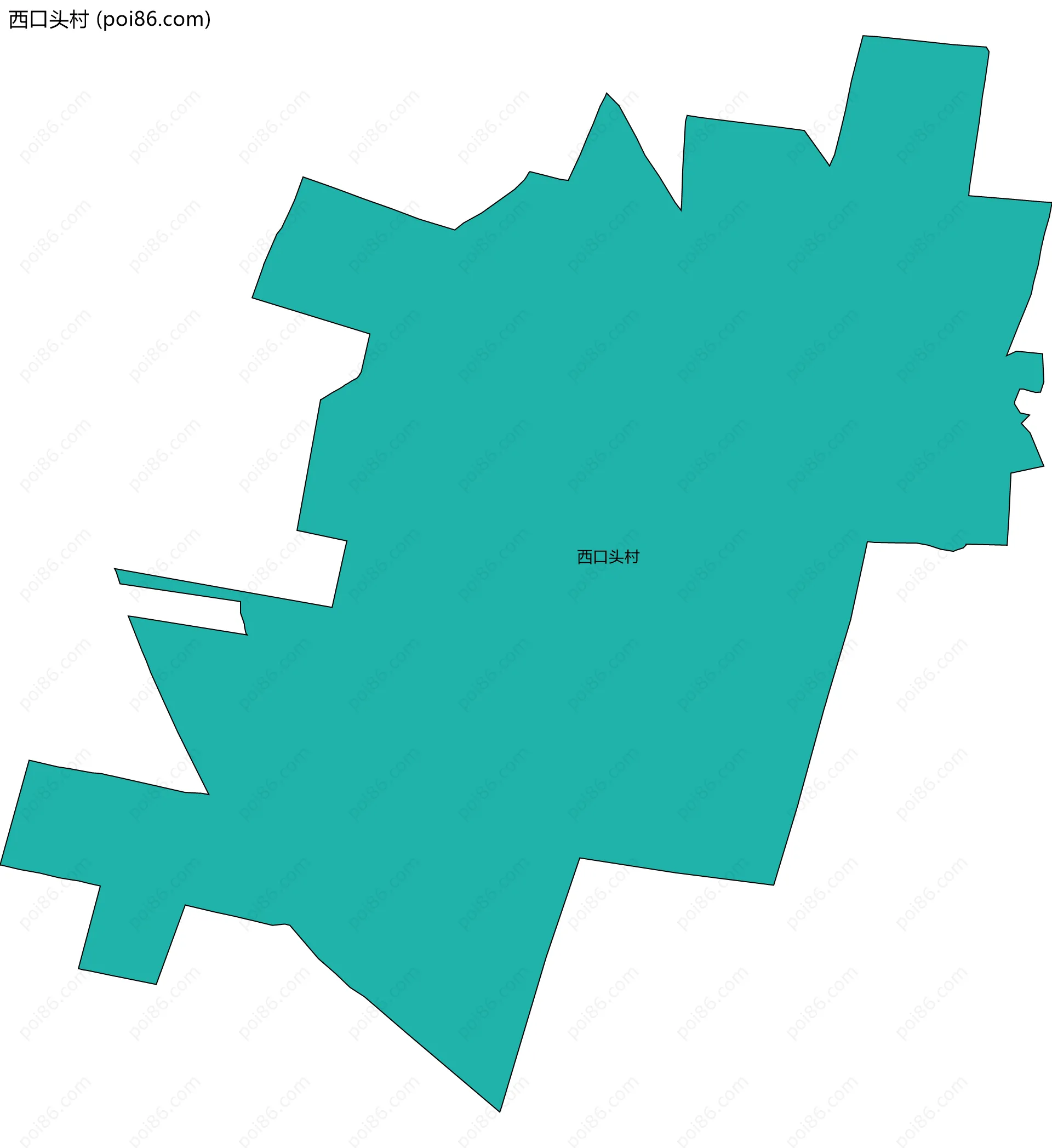 西口头村边界地图