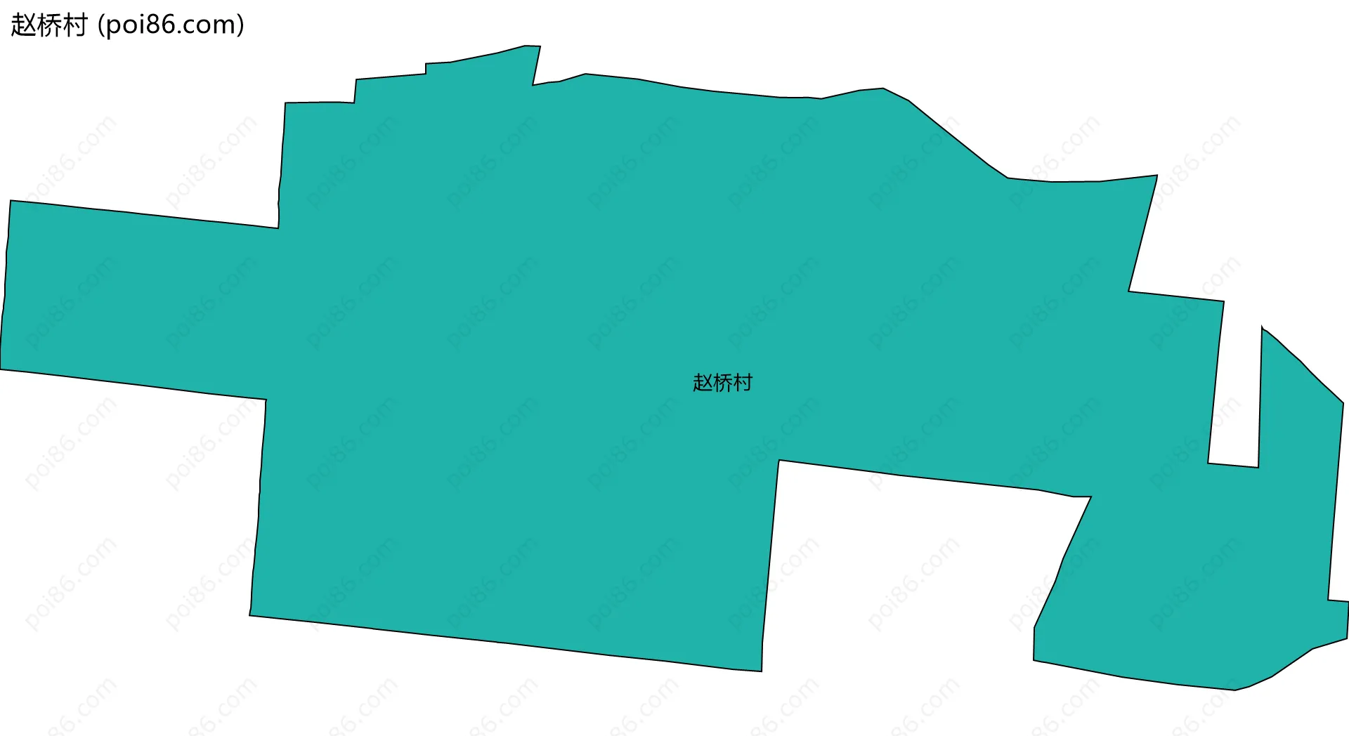 赵桥村边界地图