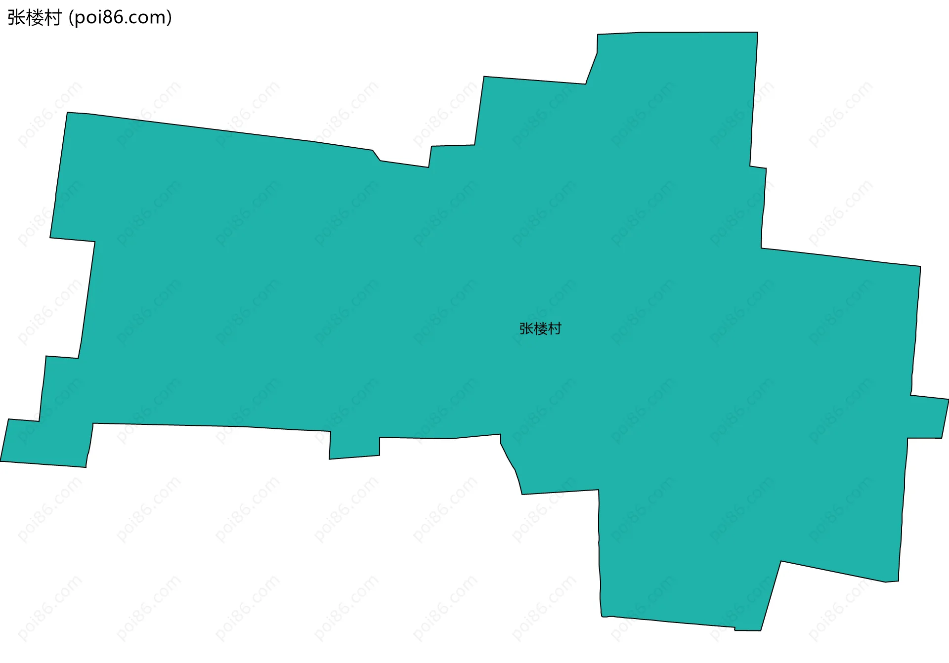 张楼村边界地图