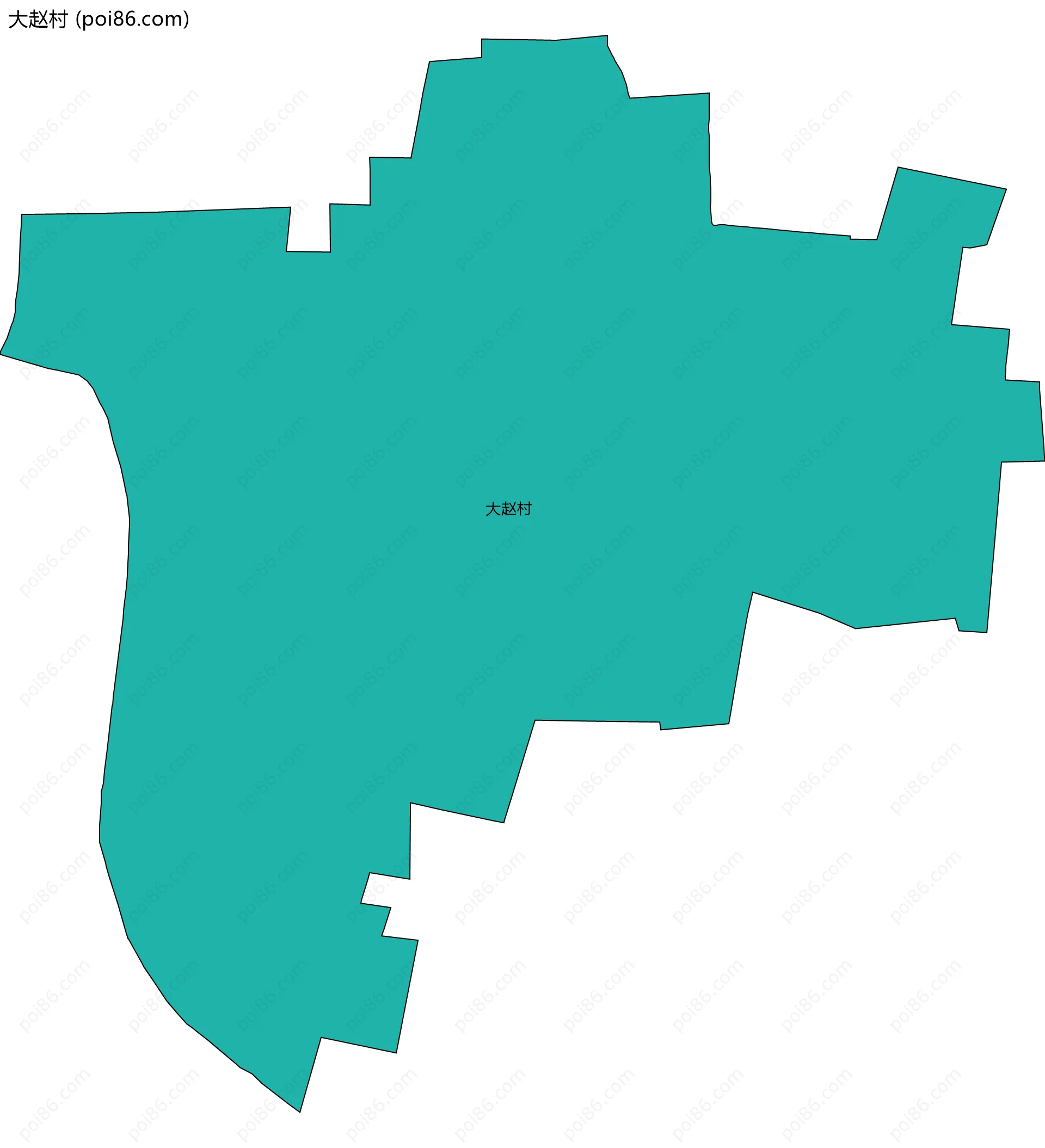 大赵村边界地图