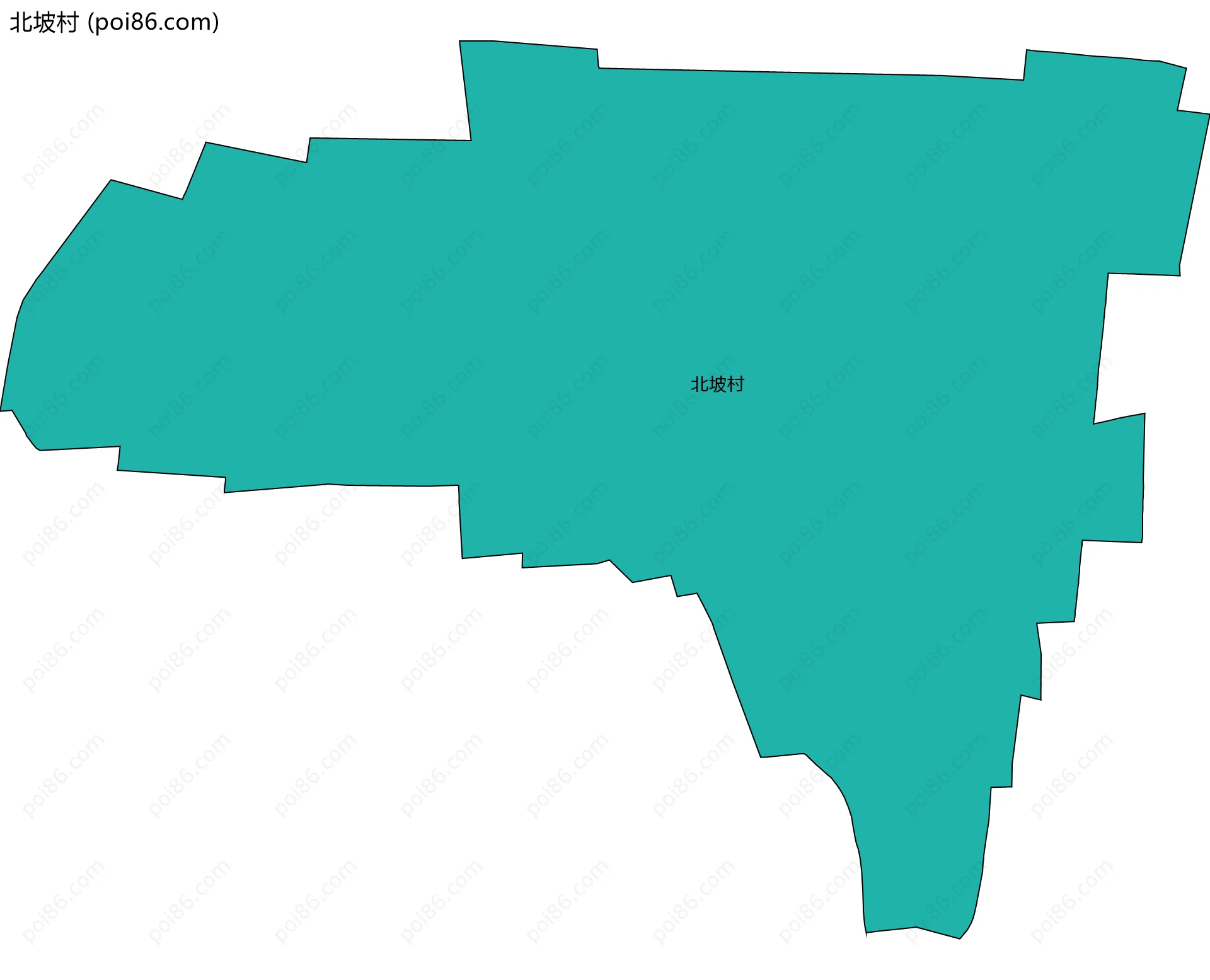 北坡村边界地图
