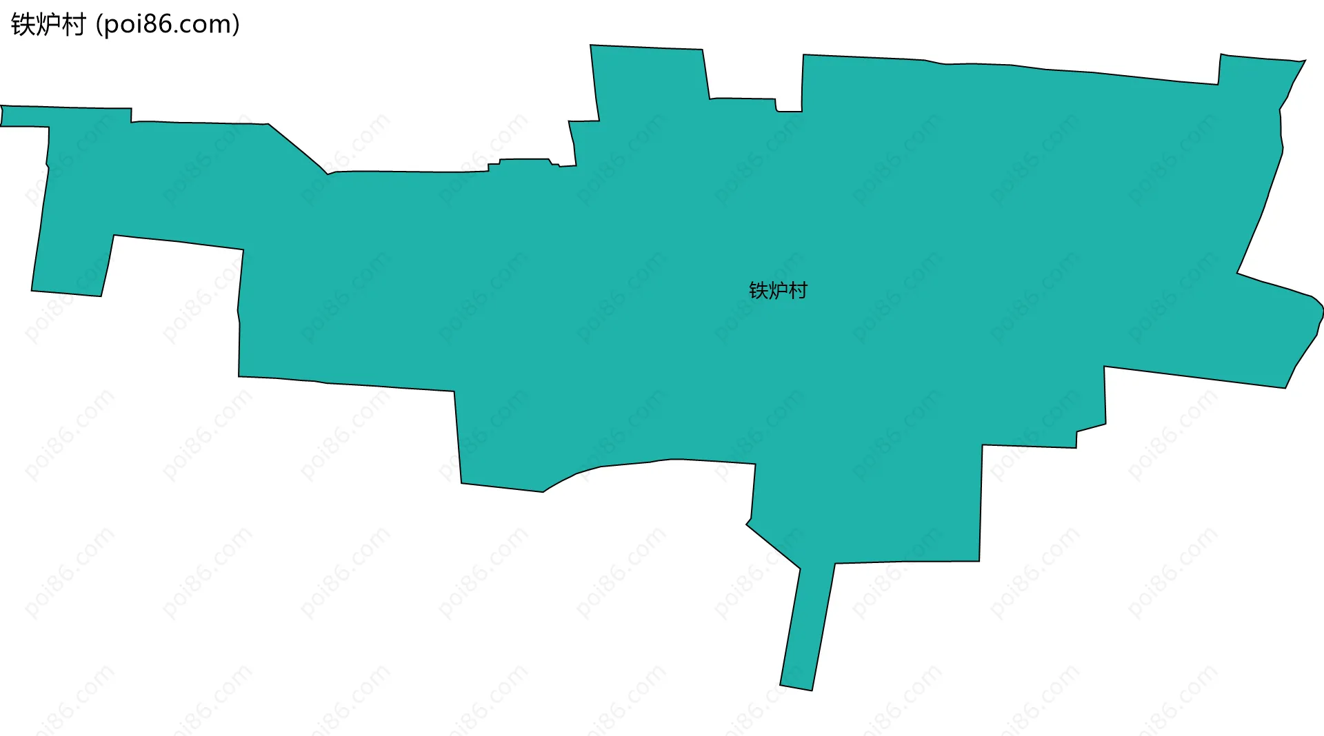 铁炉村边界地图