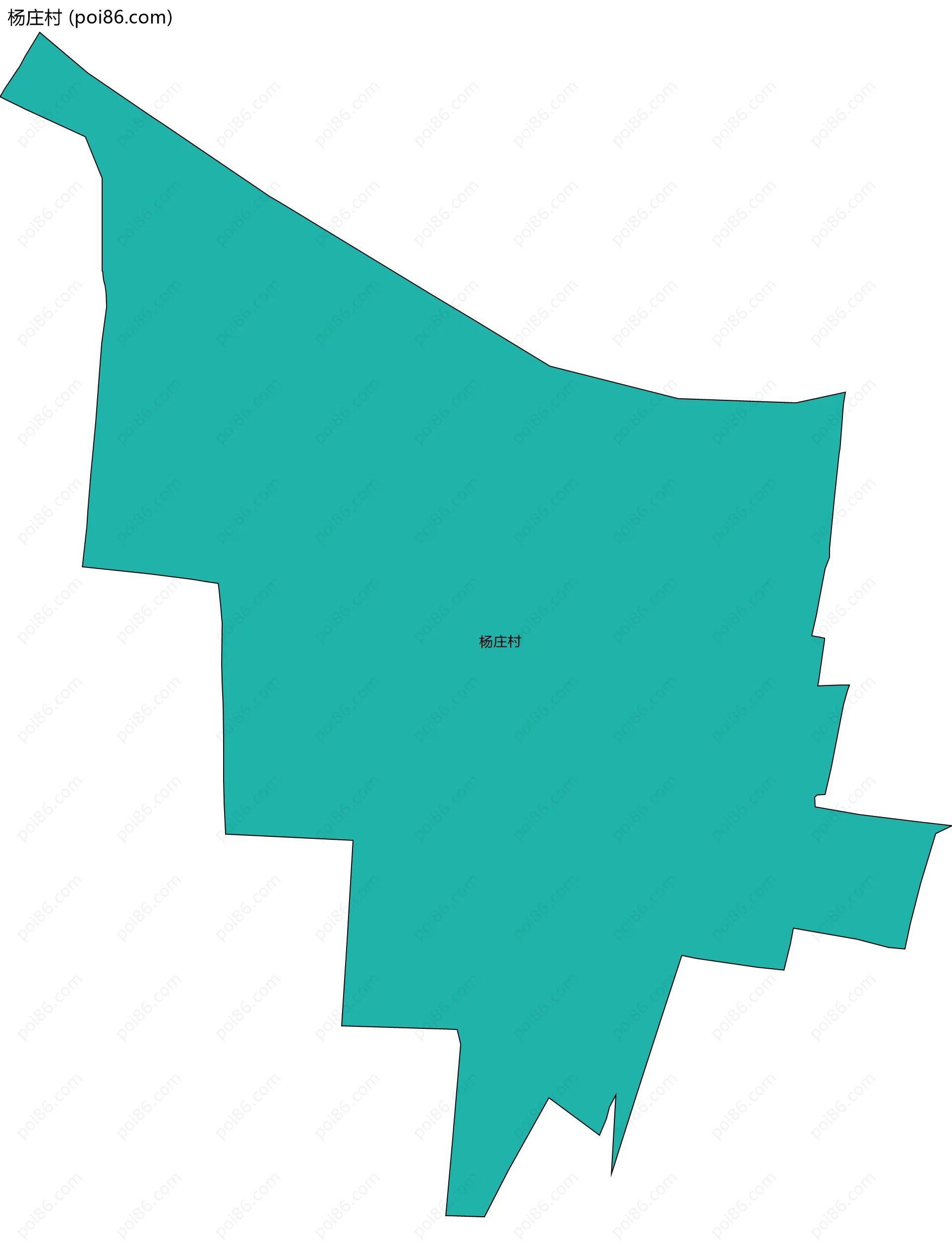 杨庄村边界地图