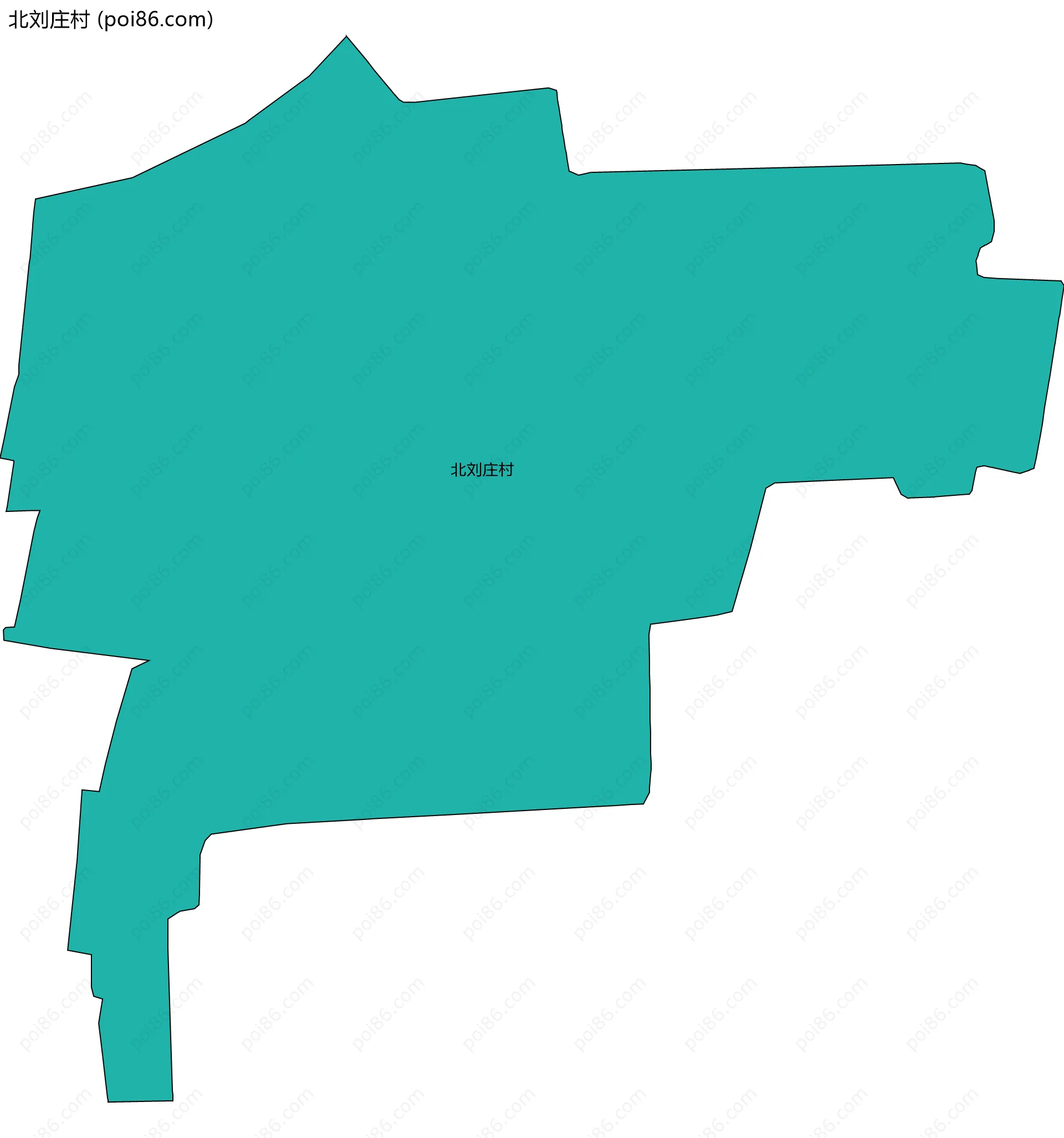 北刘庄村边界地图