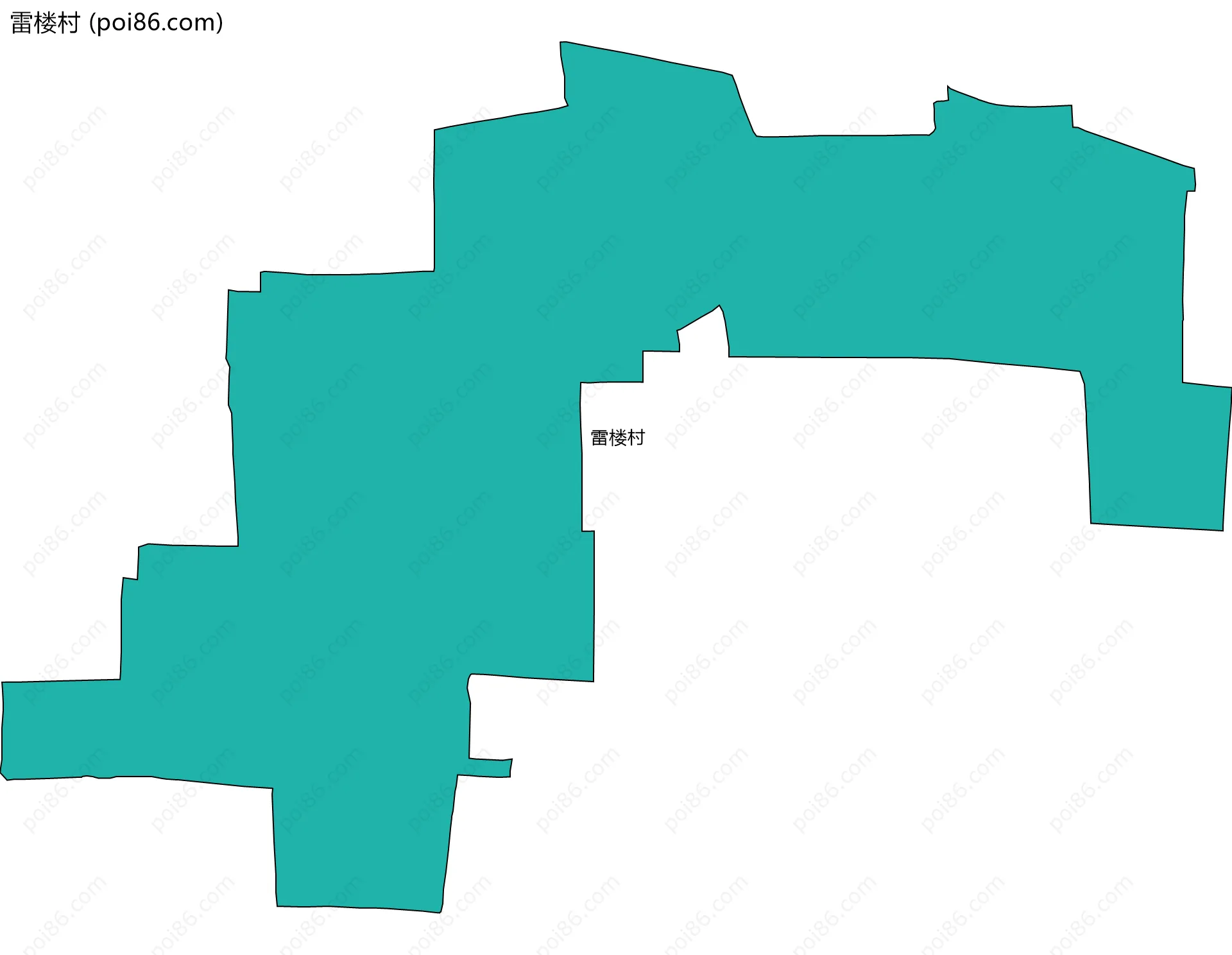 雷楼村边界地图